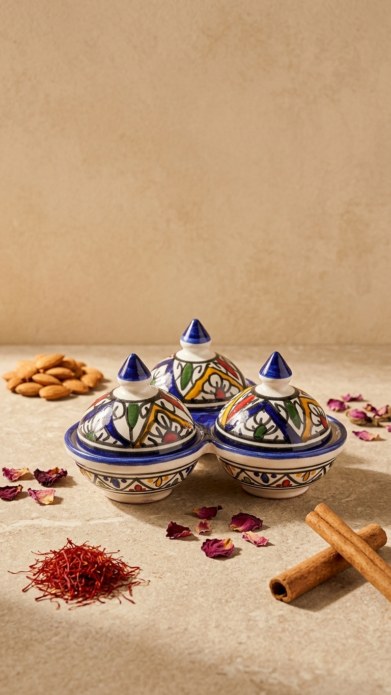 Hand-Painted Ceramic Spice Set