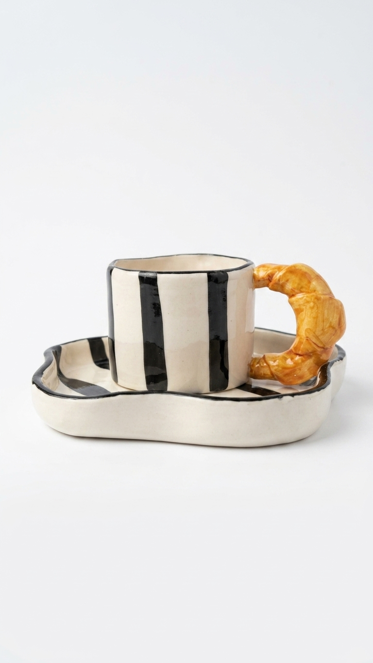 Striped  Coffee Set