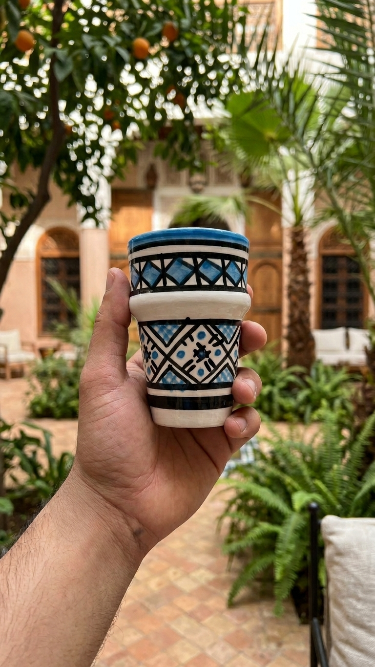 Hand-Painted Ceramic Cup