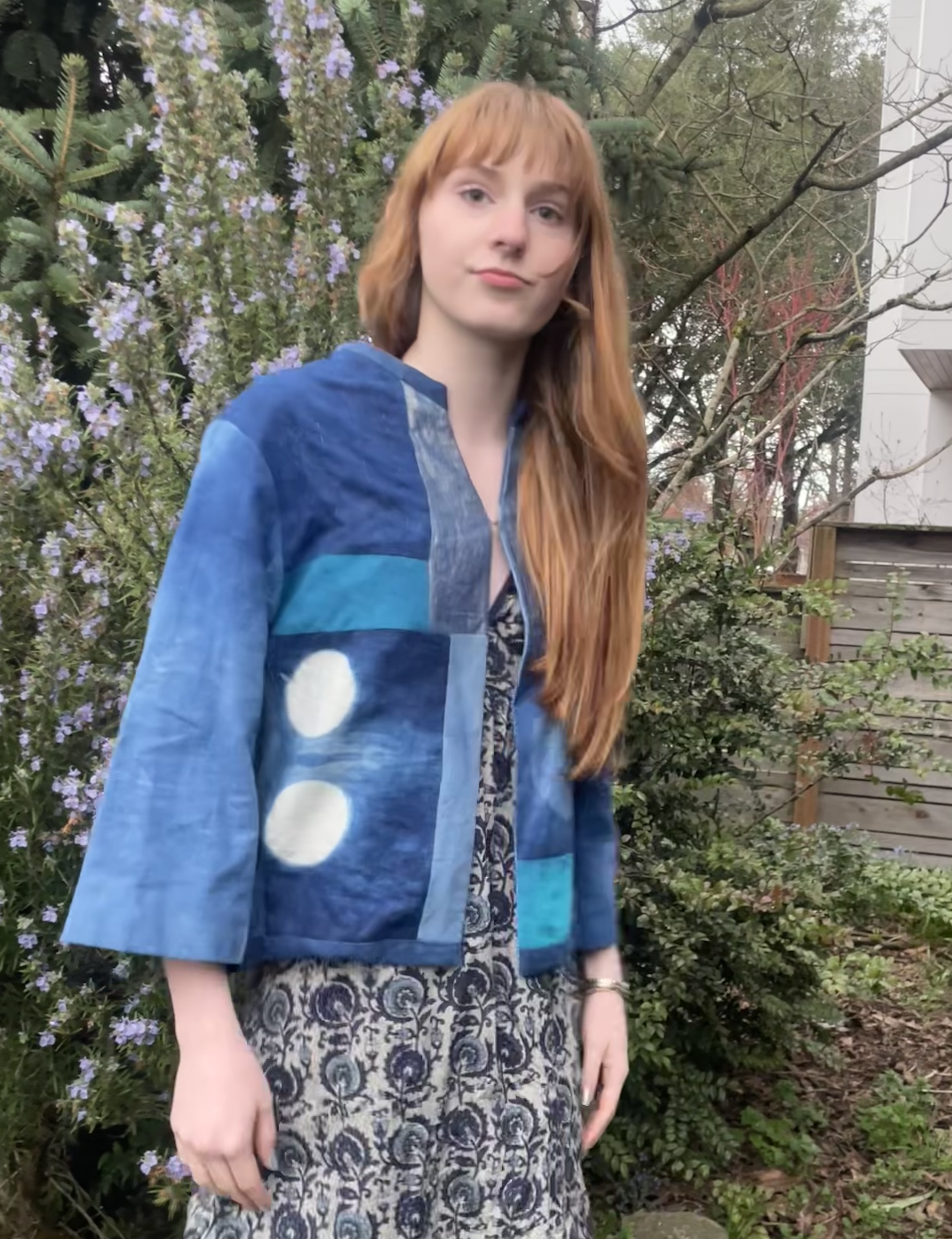 Indigo Haori Patchwork Jacket