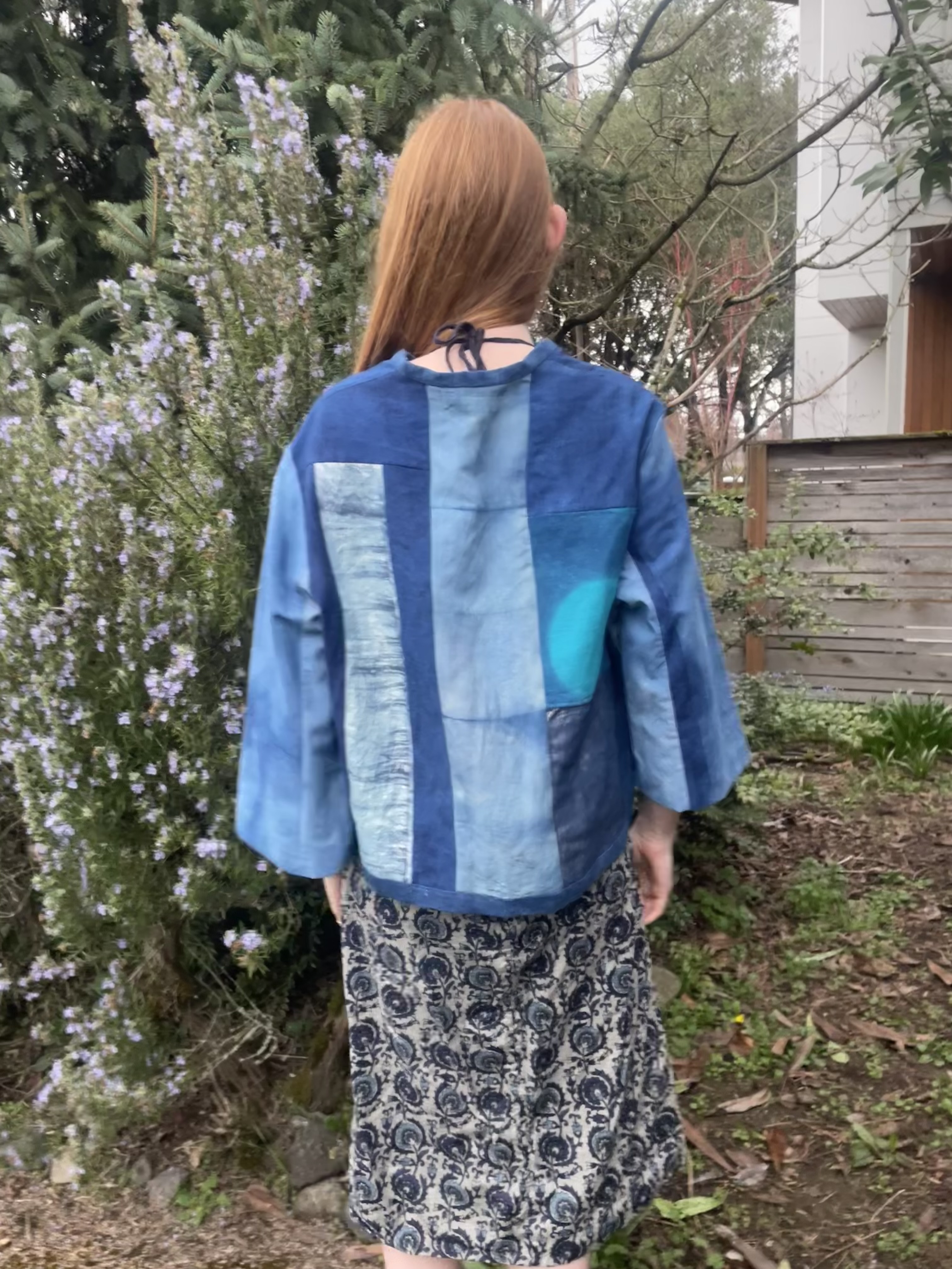 Indigo Haori Patchwork Jacket