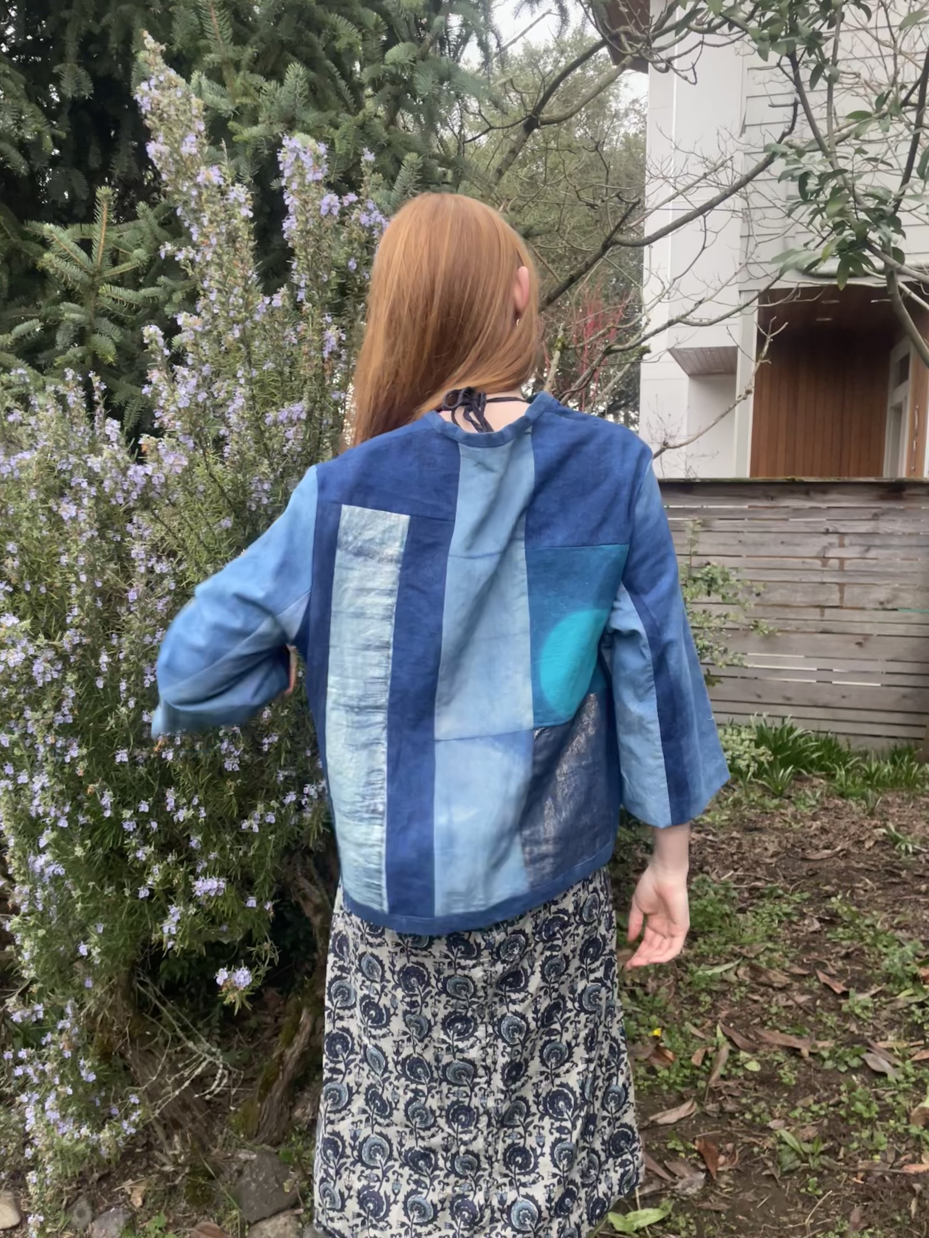 Indigo Haori Patchwork Jacket