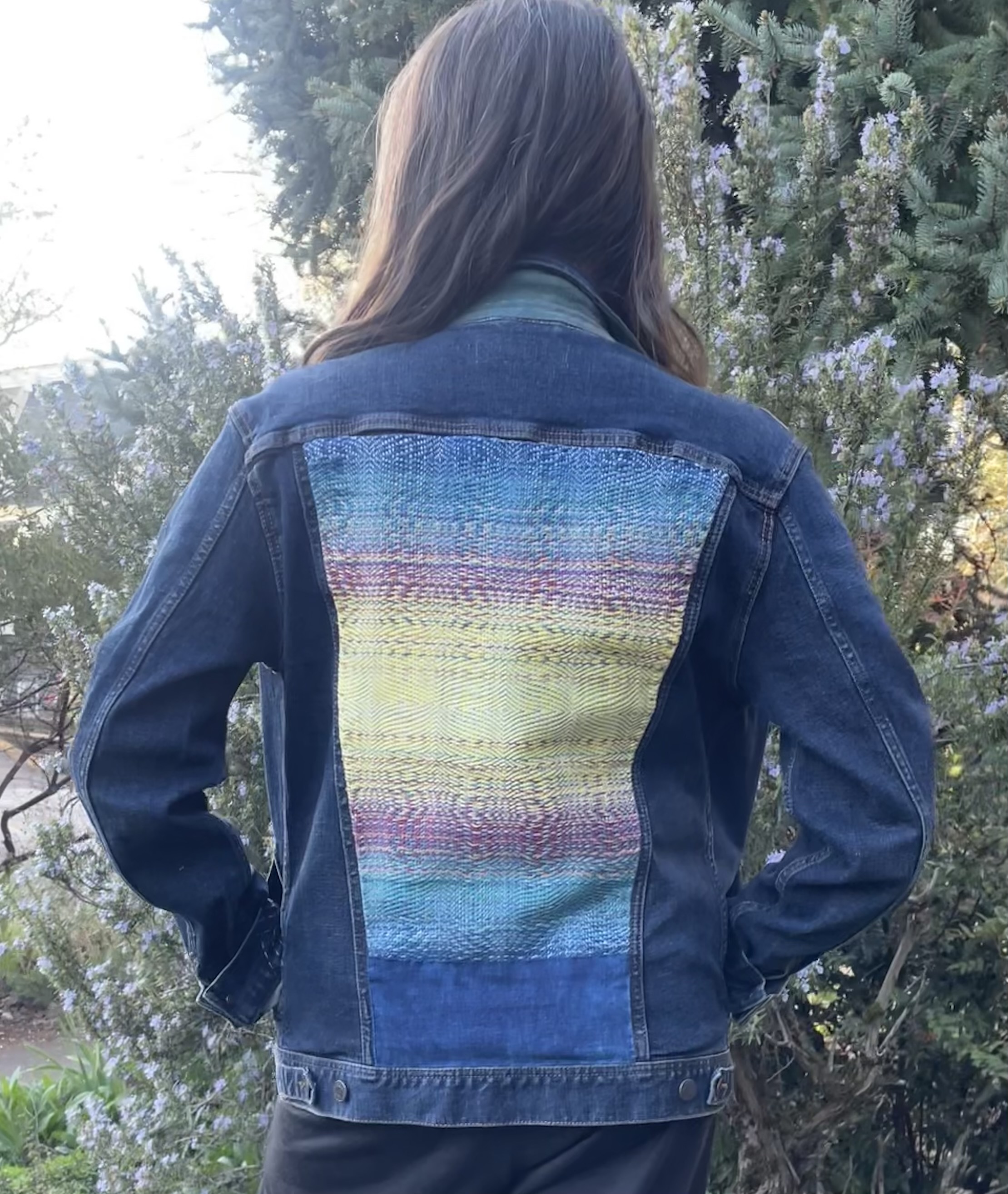 Upcycled Handwoven Sunlit Denim Jacket