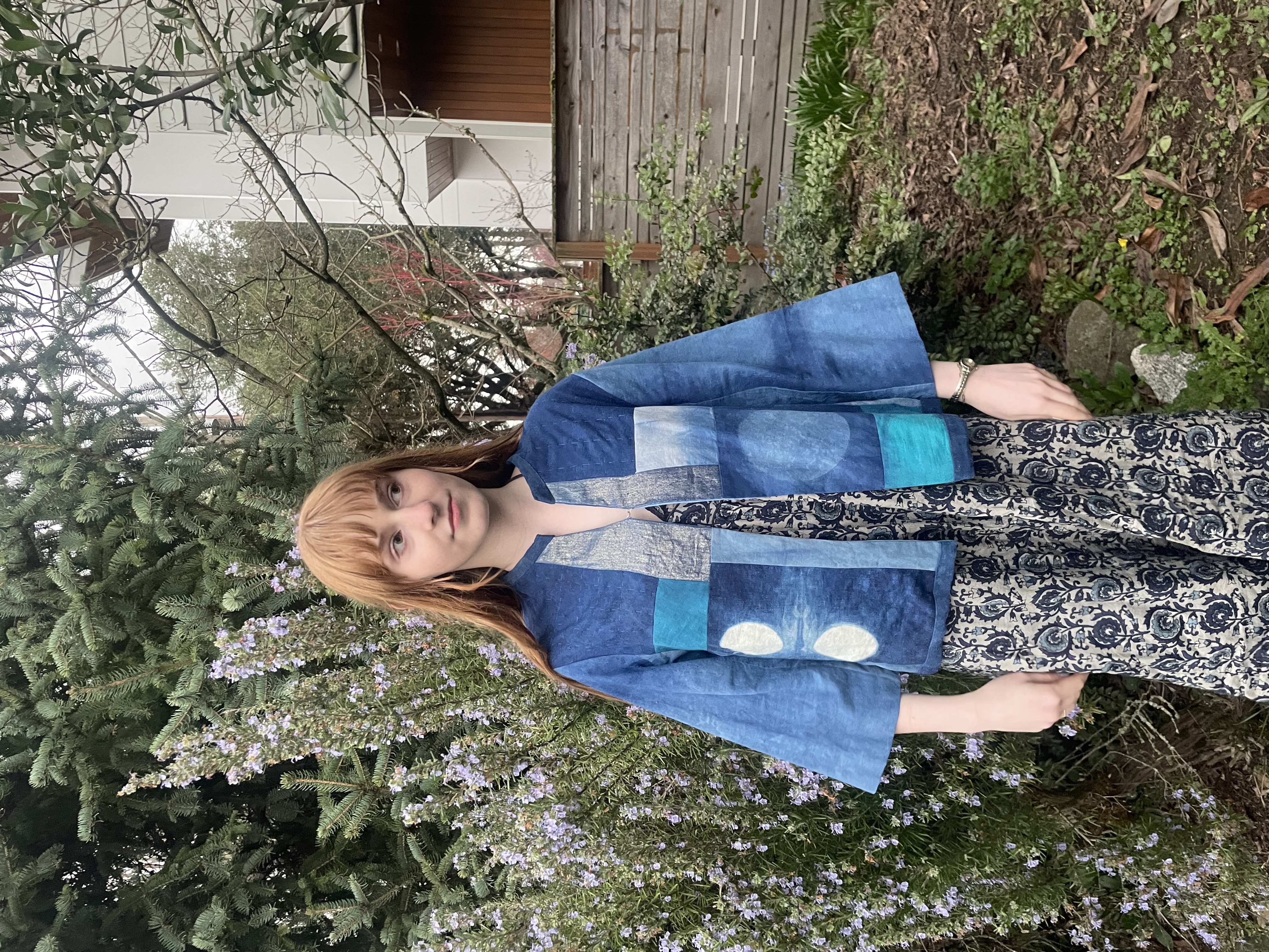 Indigo Haori Patchwork Jacket