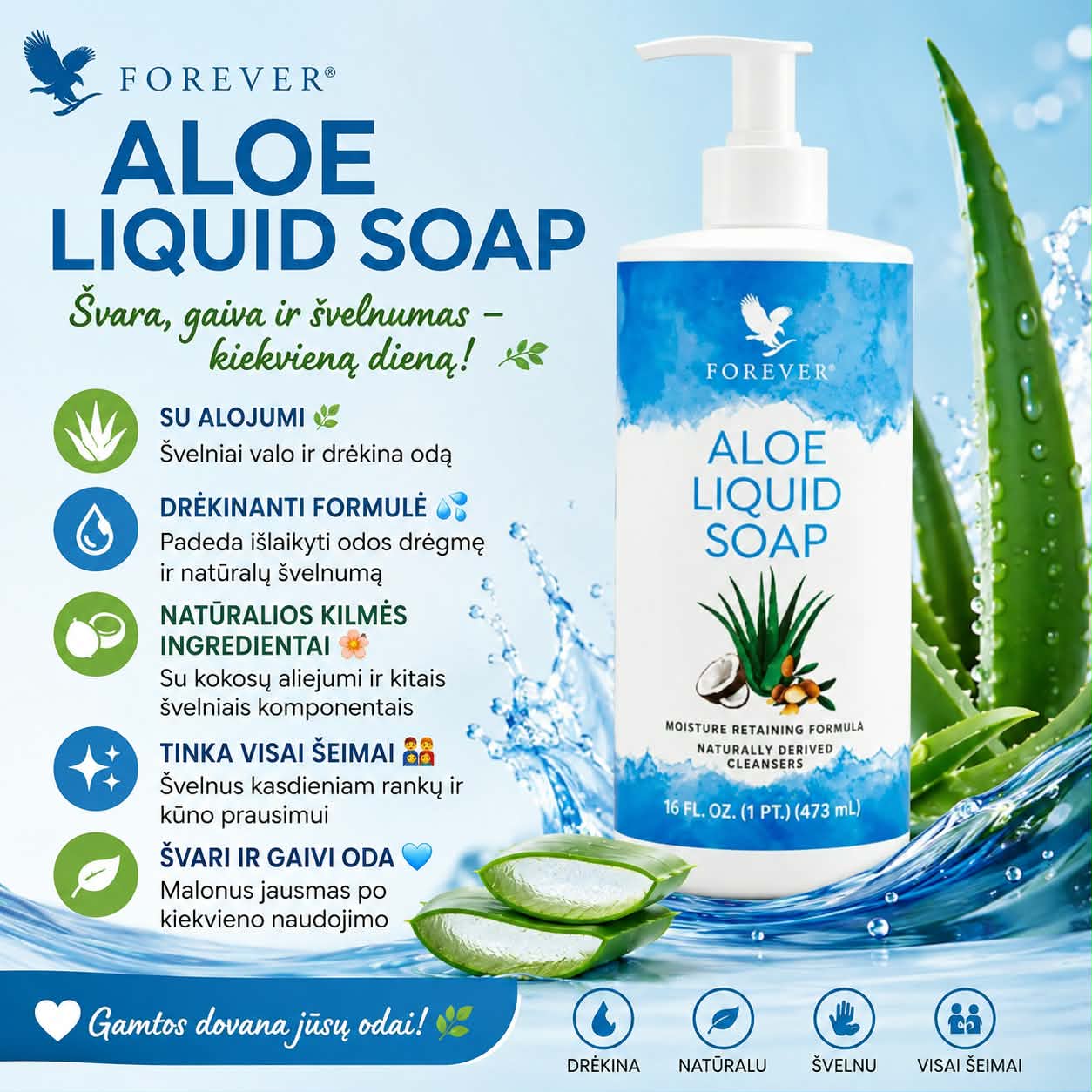 Aloe Vera skystas muilas