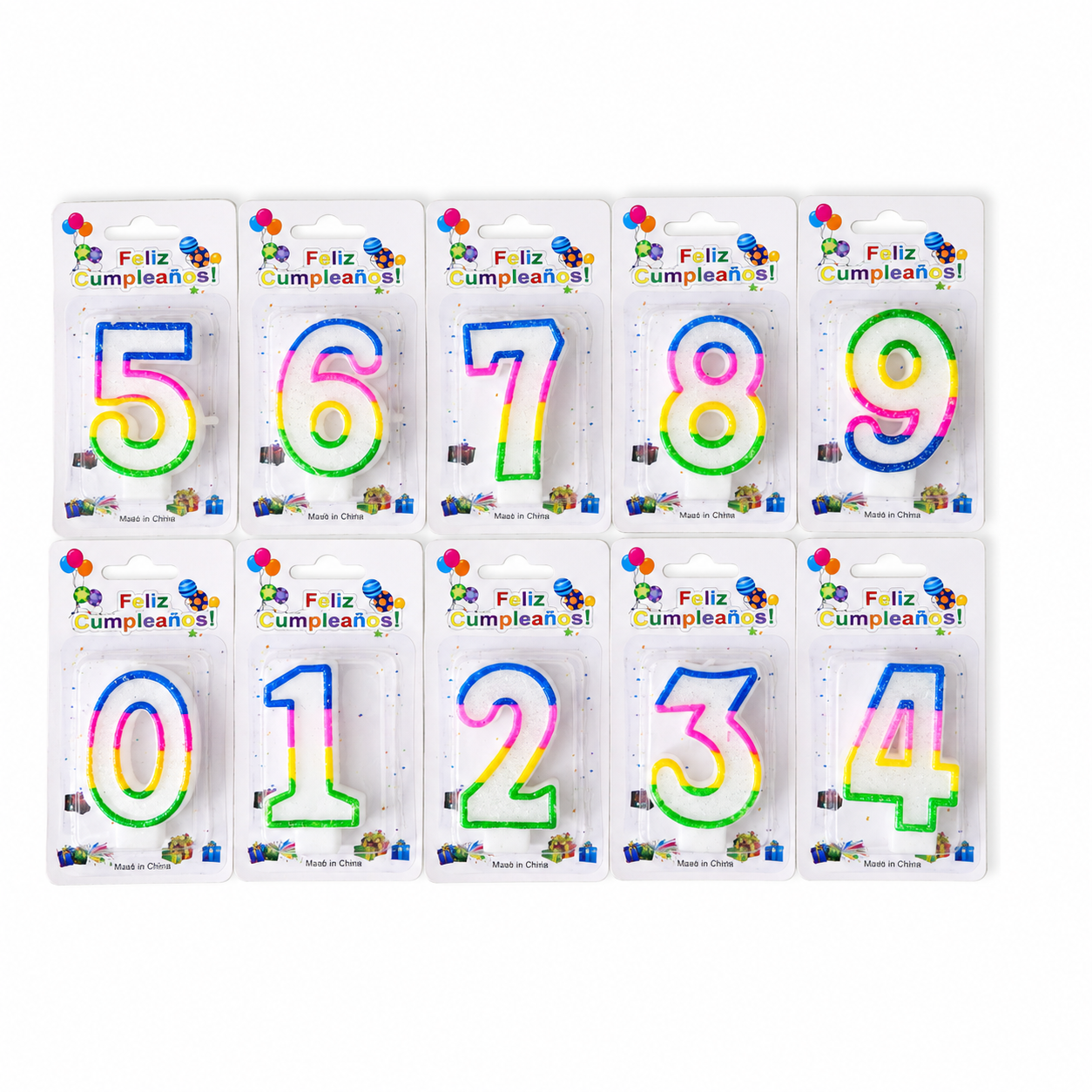 Velas de cumpleaños números 12 Pzs