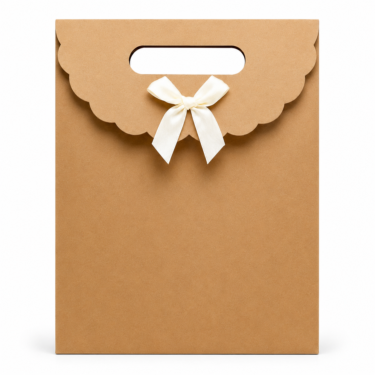 Bolsa de regalo kraft con lazo 12 pzs 24 x 32 cm