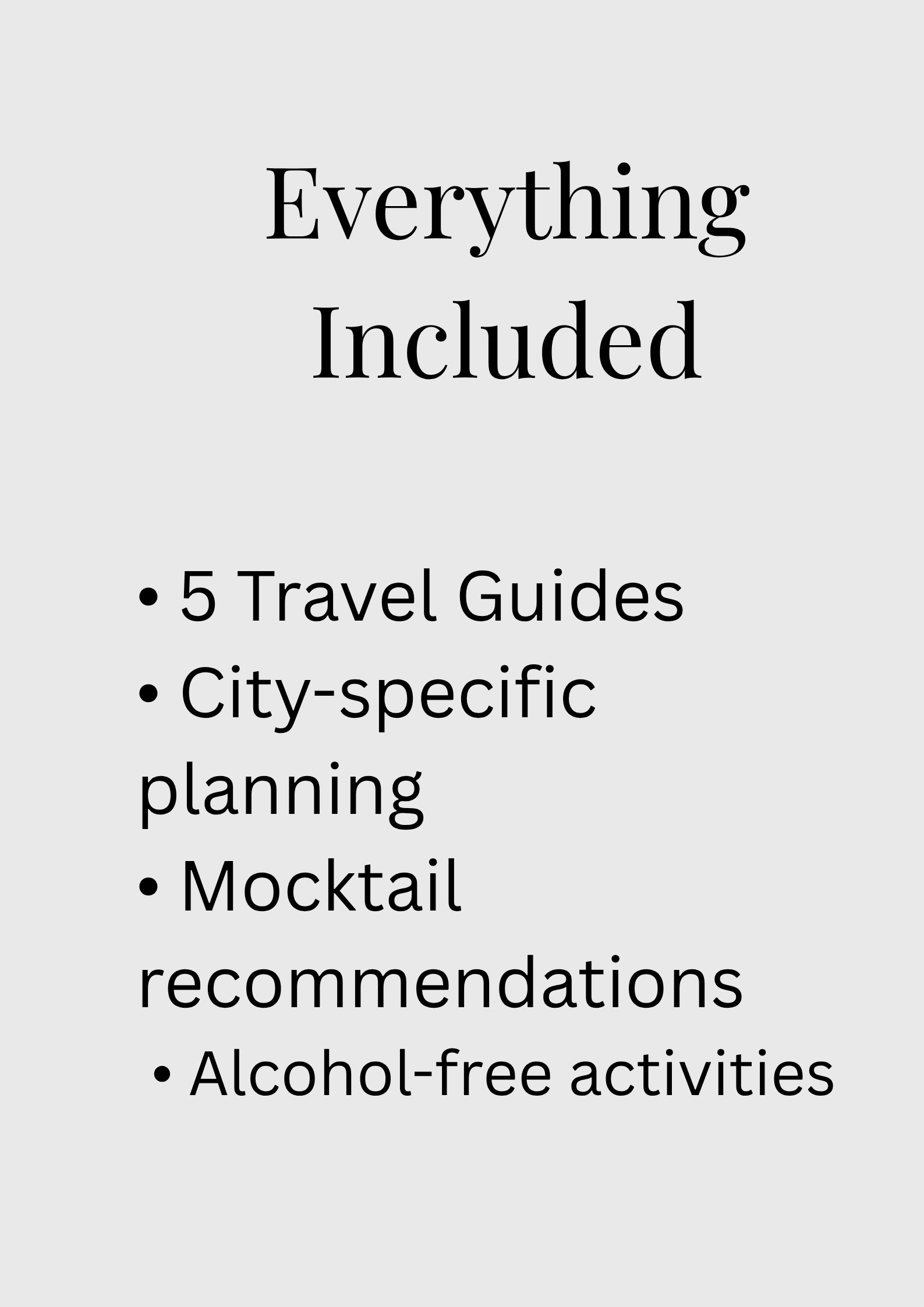 Sober Travel Guide Bundle | NYC, Paris, Toronto & Caribbean Travel Guides | Alcohol-Free Travel Planner | Printable PDF