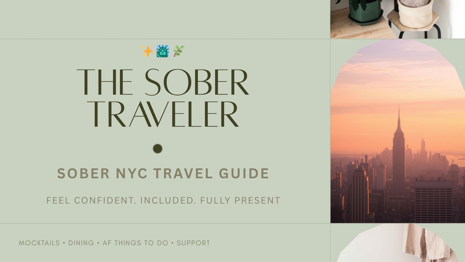 NYC Sober Travel Guide Printable PDF | Alcohol-Free New York City Travel Planner | Mocktail Dining AF Things To Do | Digital Download