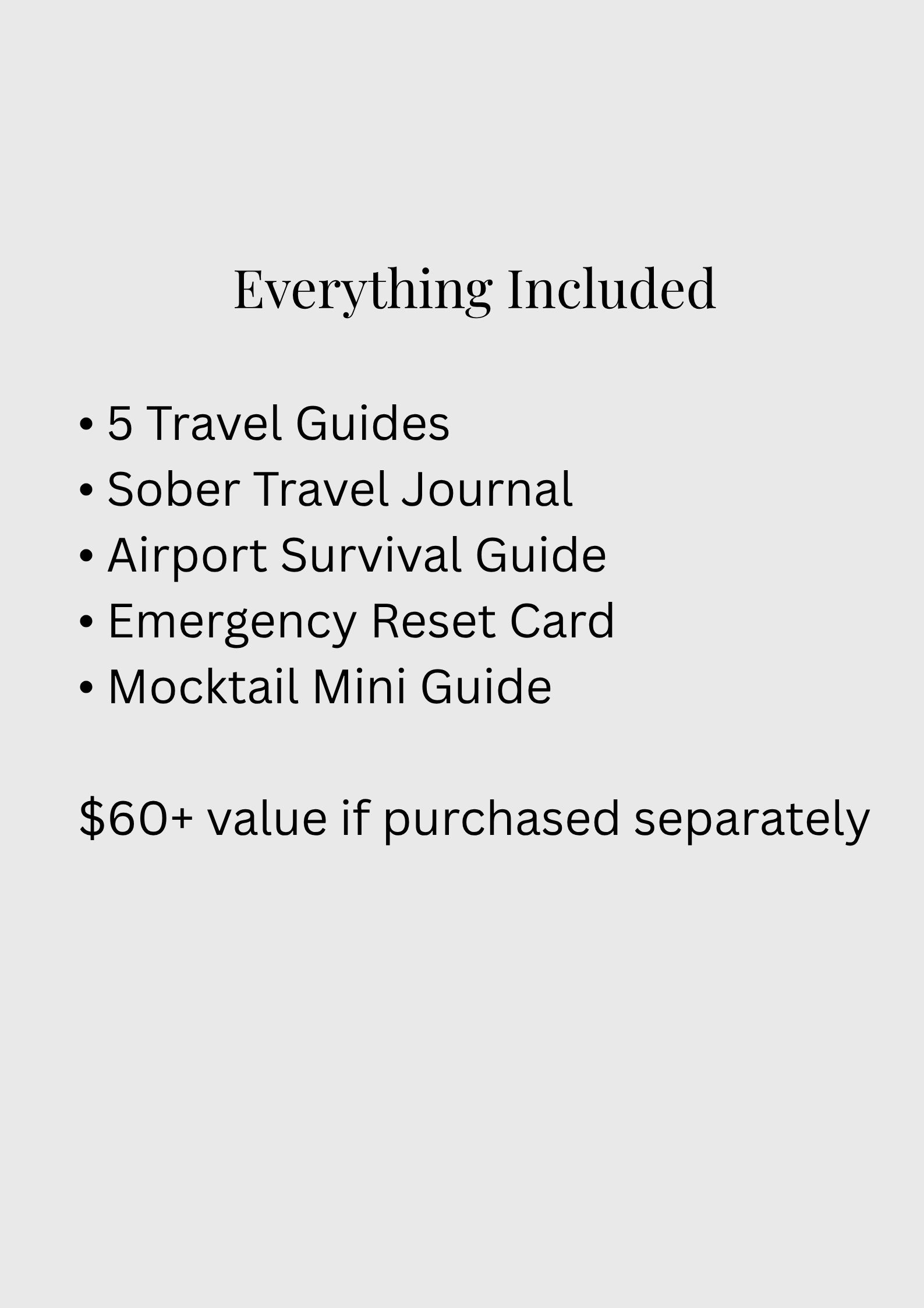 Sober Travel Essentials Bundle | Alcohol-Free Travel Planner, Mocktail Guide, Journal & Airport Survival Kit | Printable & Digital PDF