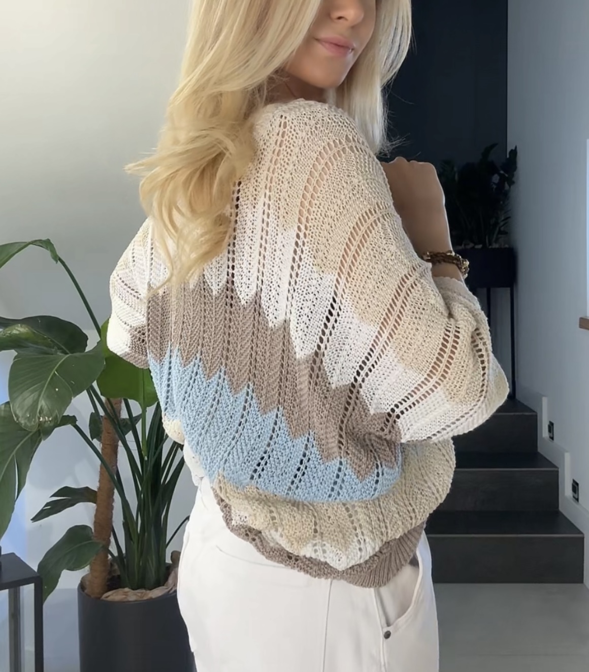 Sweter pastelowy nietoperz 