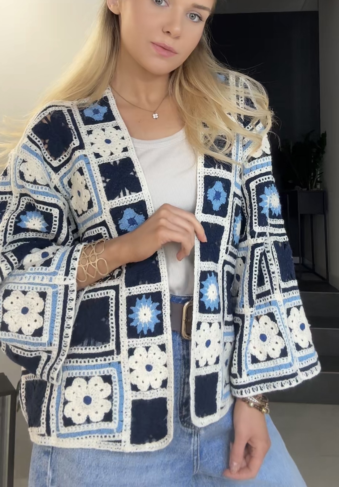 Kardigan w stylu boho