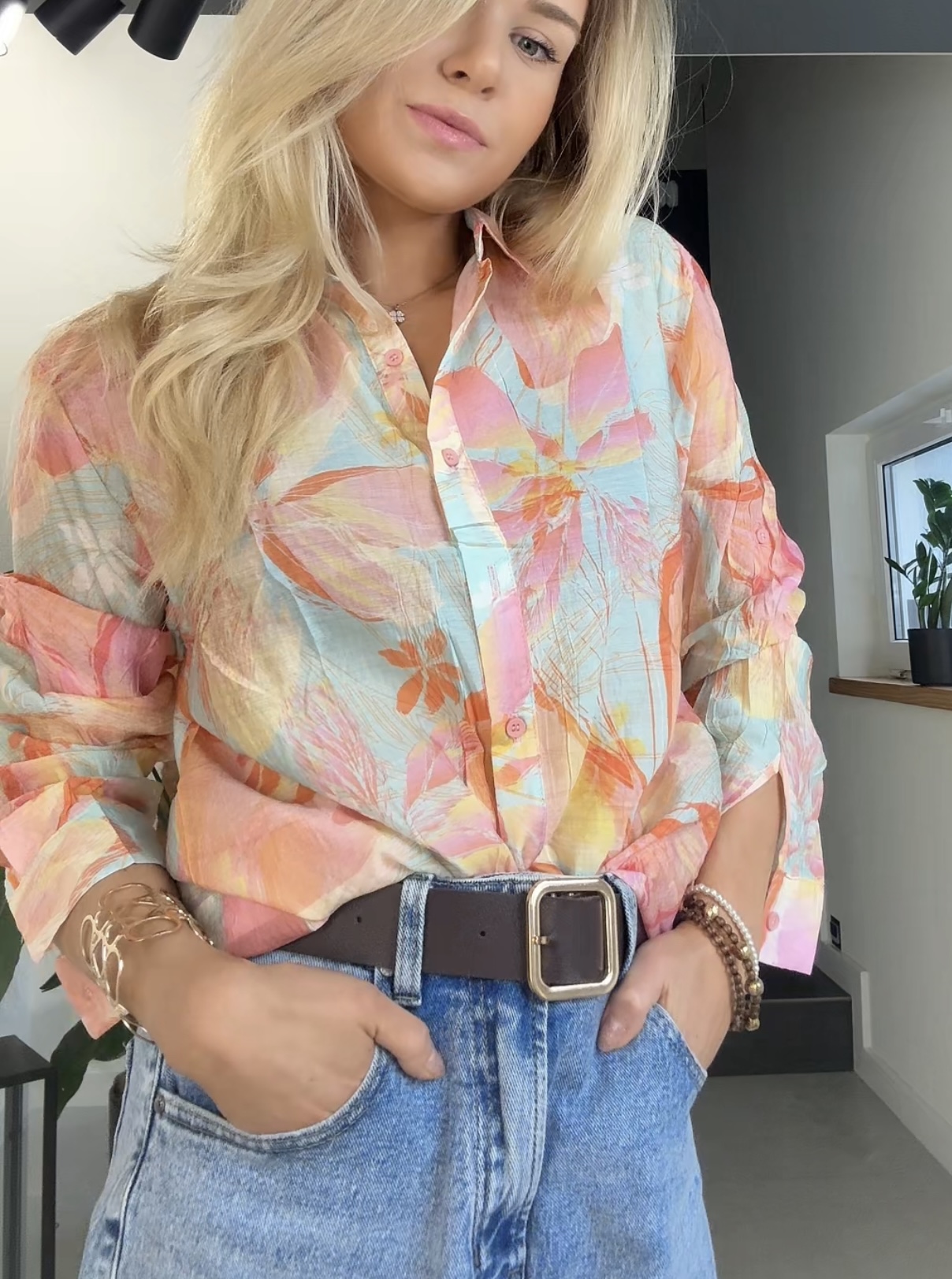 Subtelna koszula kwiecista 