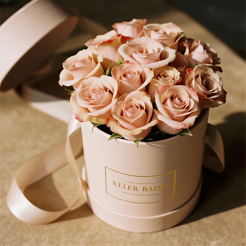 Luxury Flower gift box Rose Bouquet in Hat Box