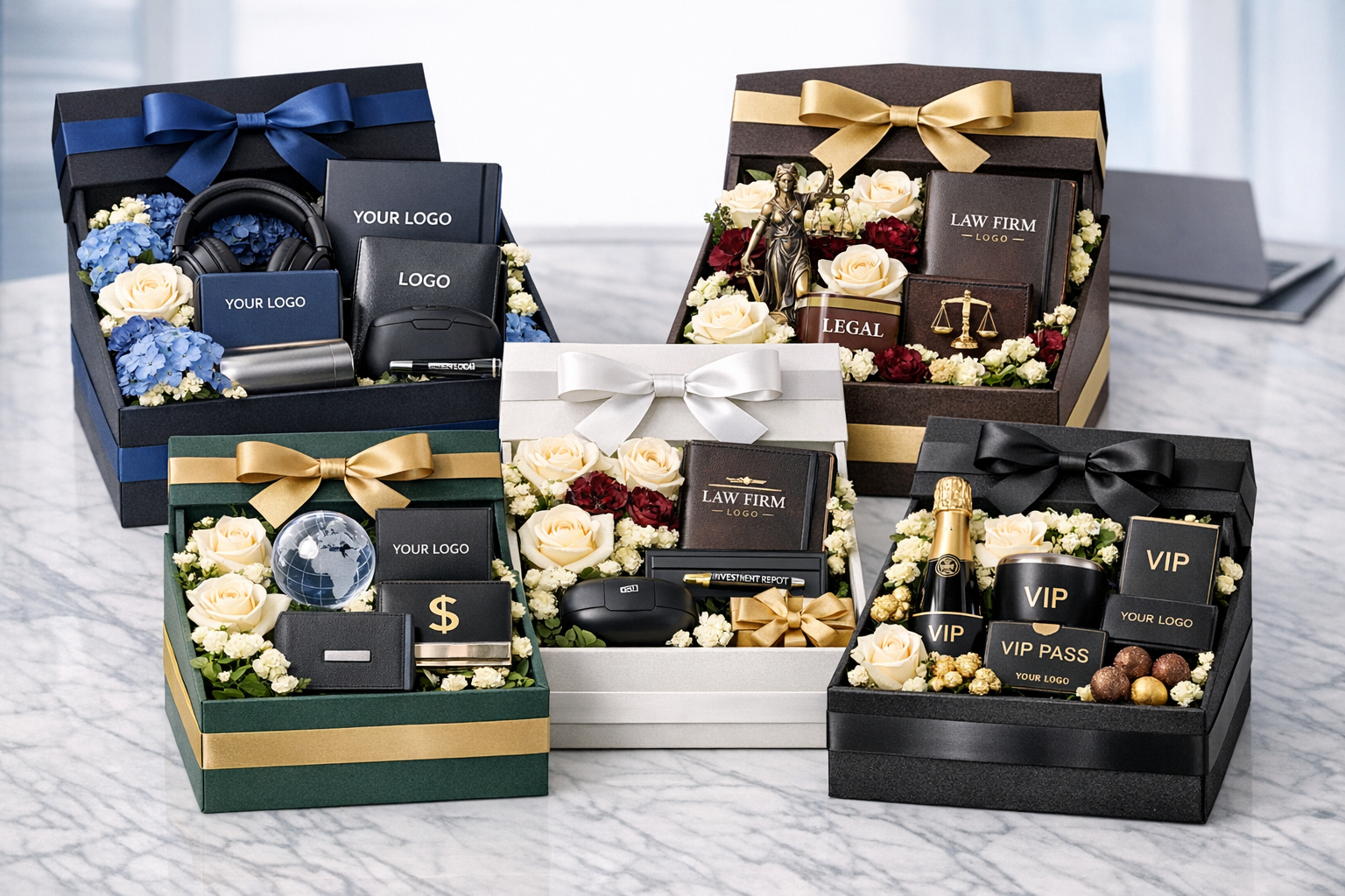 Luxury Gift Box with Champagne and Chocolates