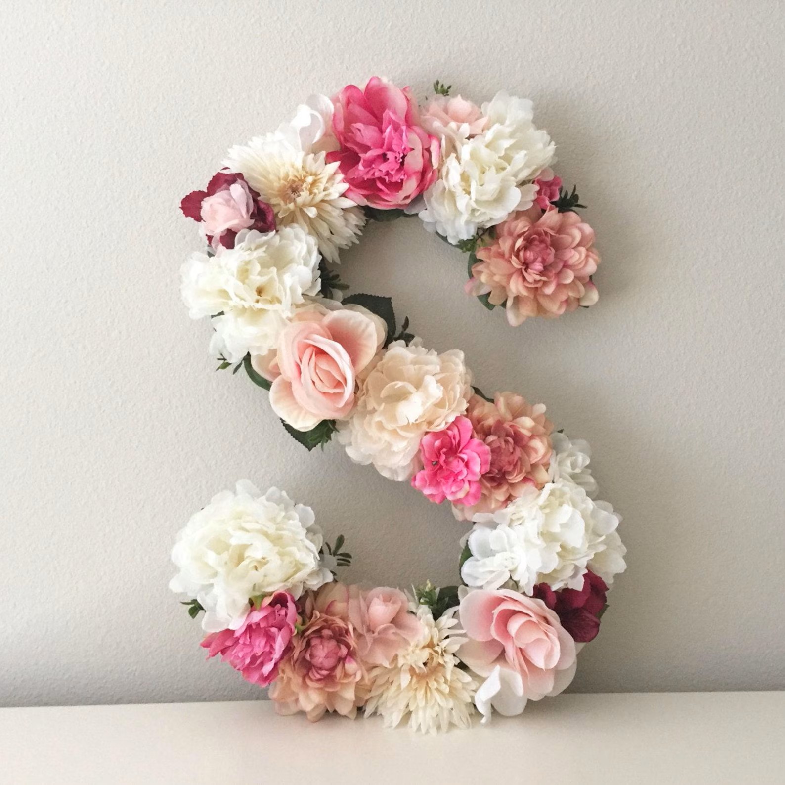 Floral Letter Wall Decor