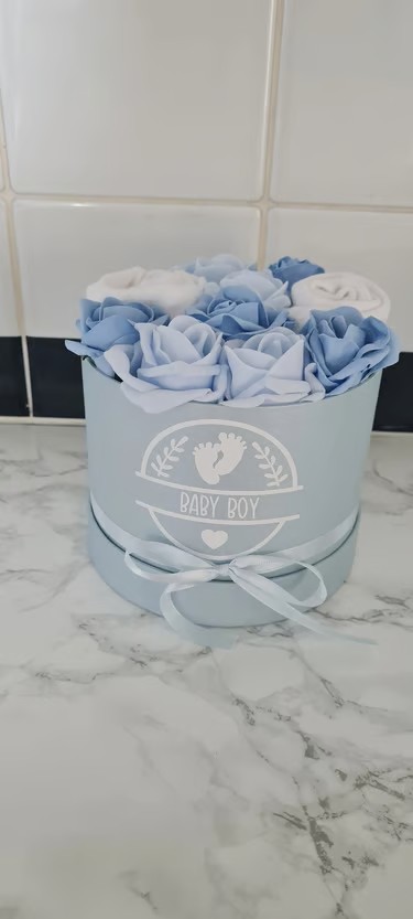Baby Shower Boy Flower Box 