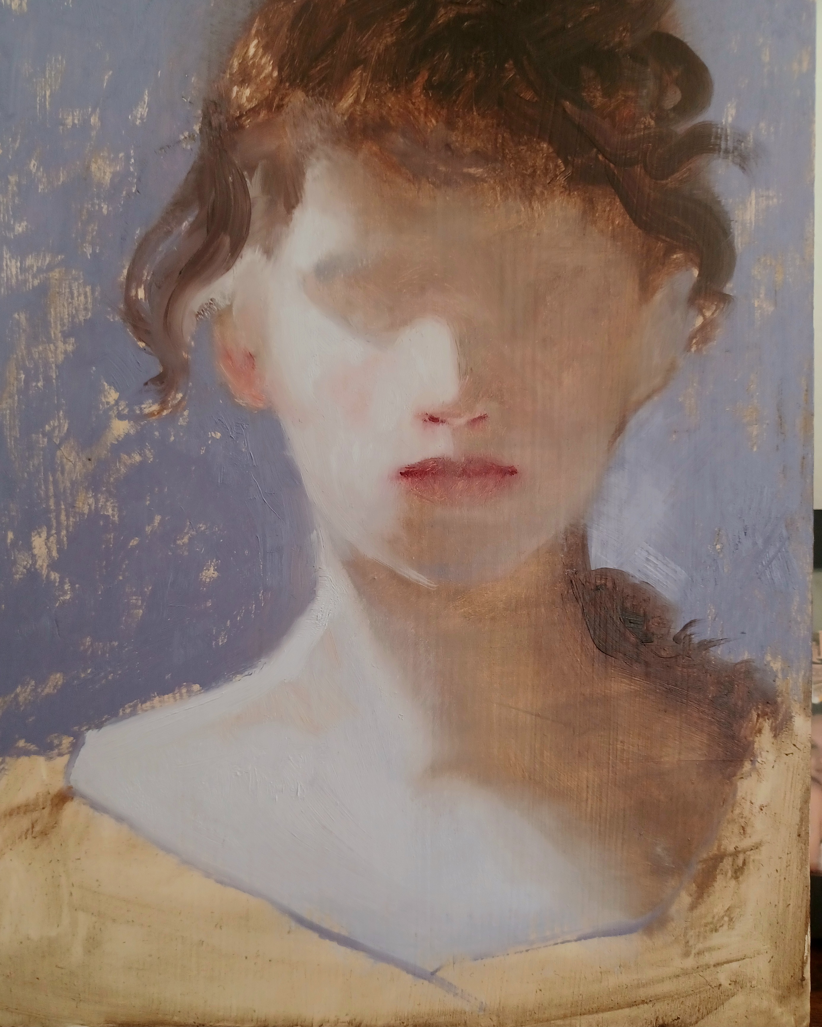 Sketch: Head of a Girl