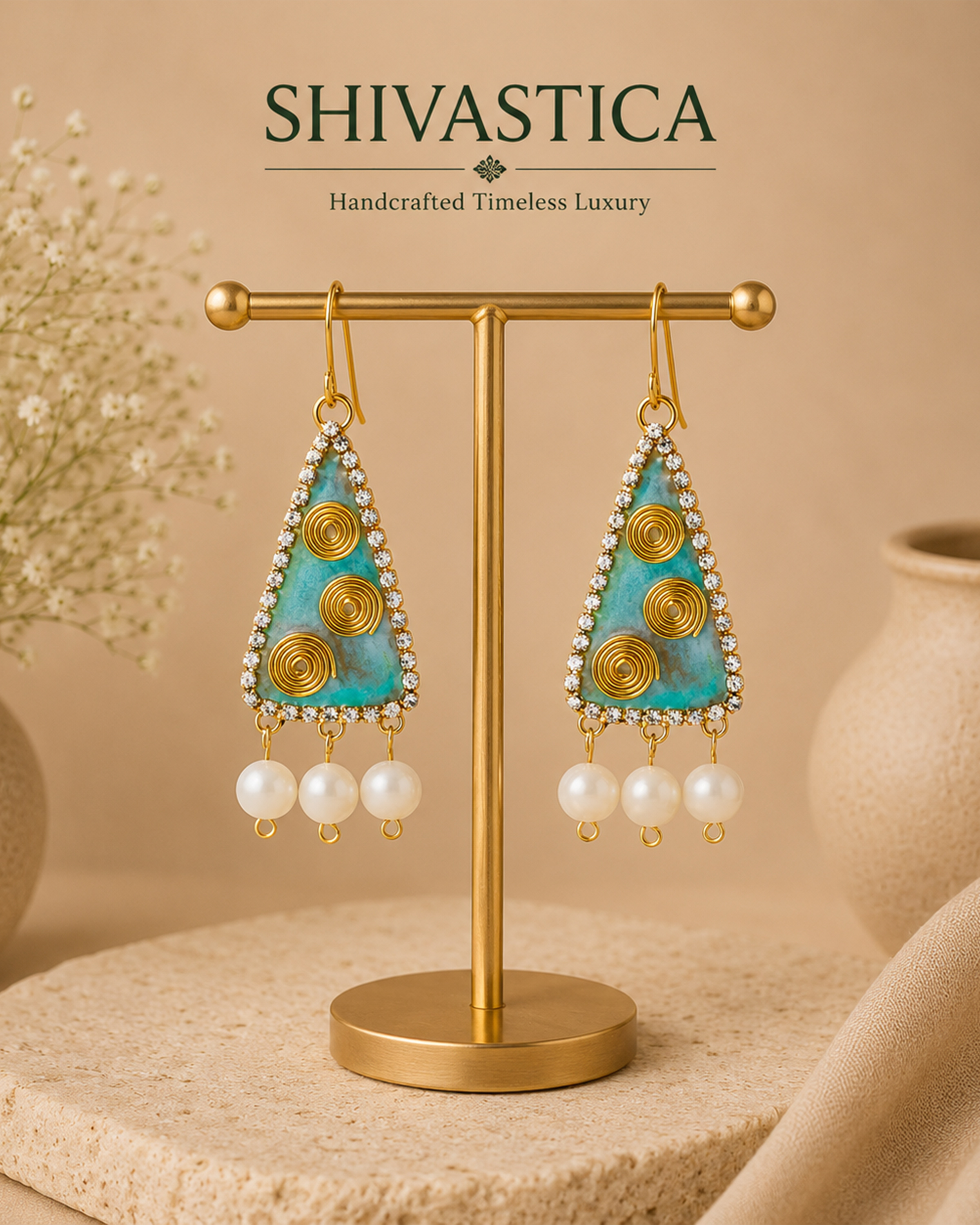 Neelambara Handmade Statement Earrings
