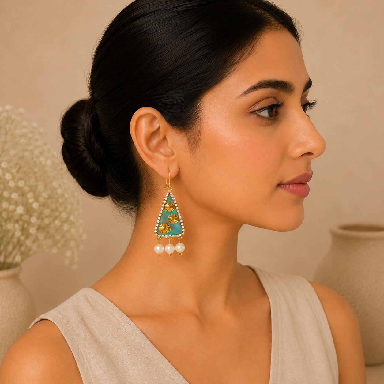 Neelambara Handmade Statement Earrings