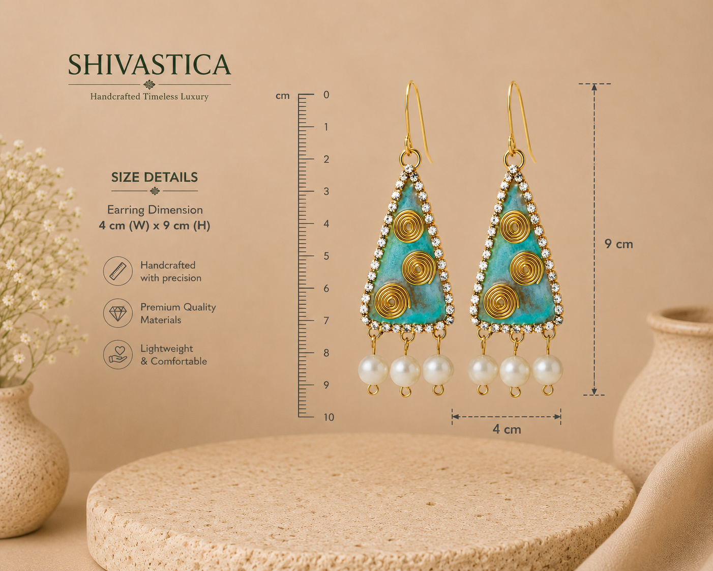 Neelambara Handmade Statement Earrings