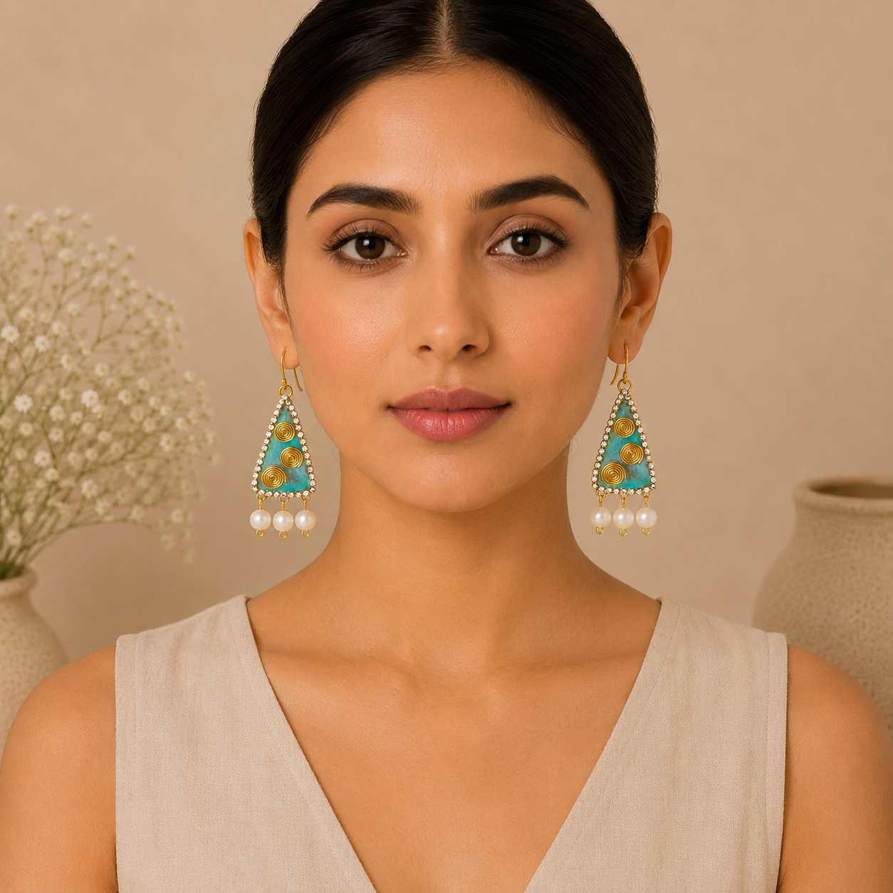 Neelambara Handmade Statement Earrings