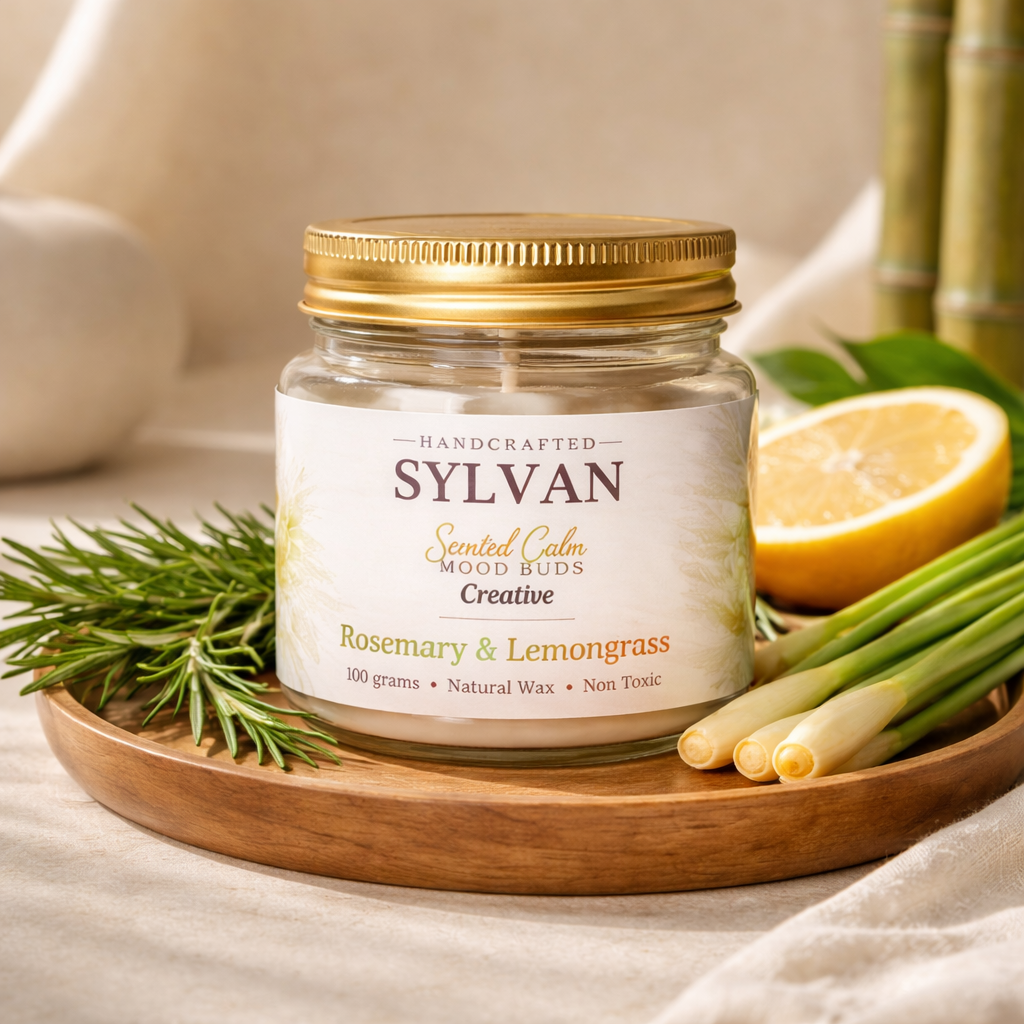 Sylvan Rosemary & Lemongrass Scented Candle - Creative 