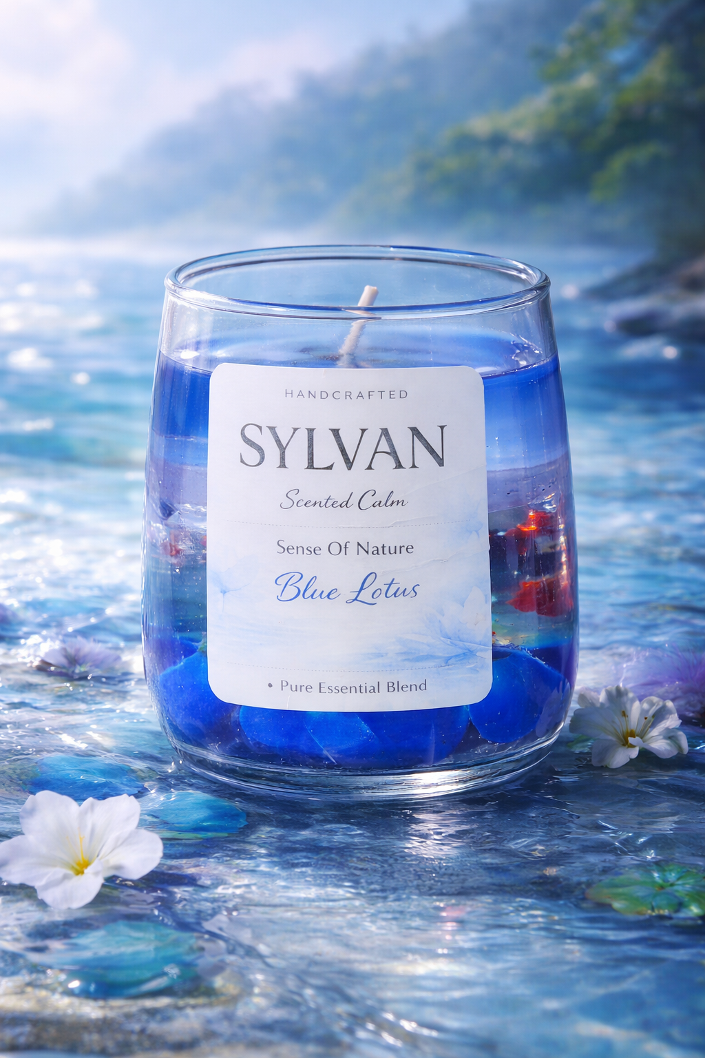 Sylvan Blue Lotus Scented Water Candel