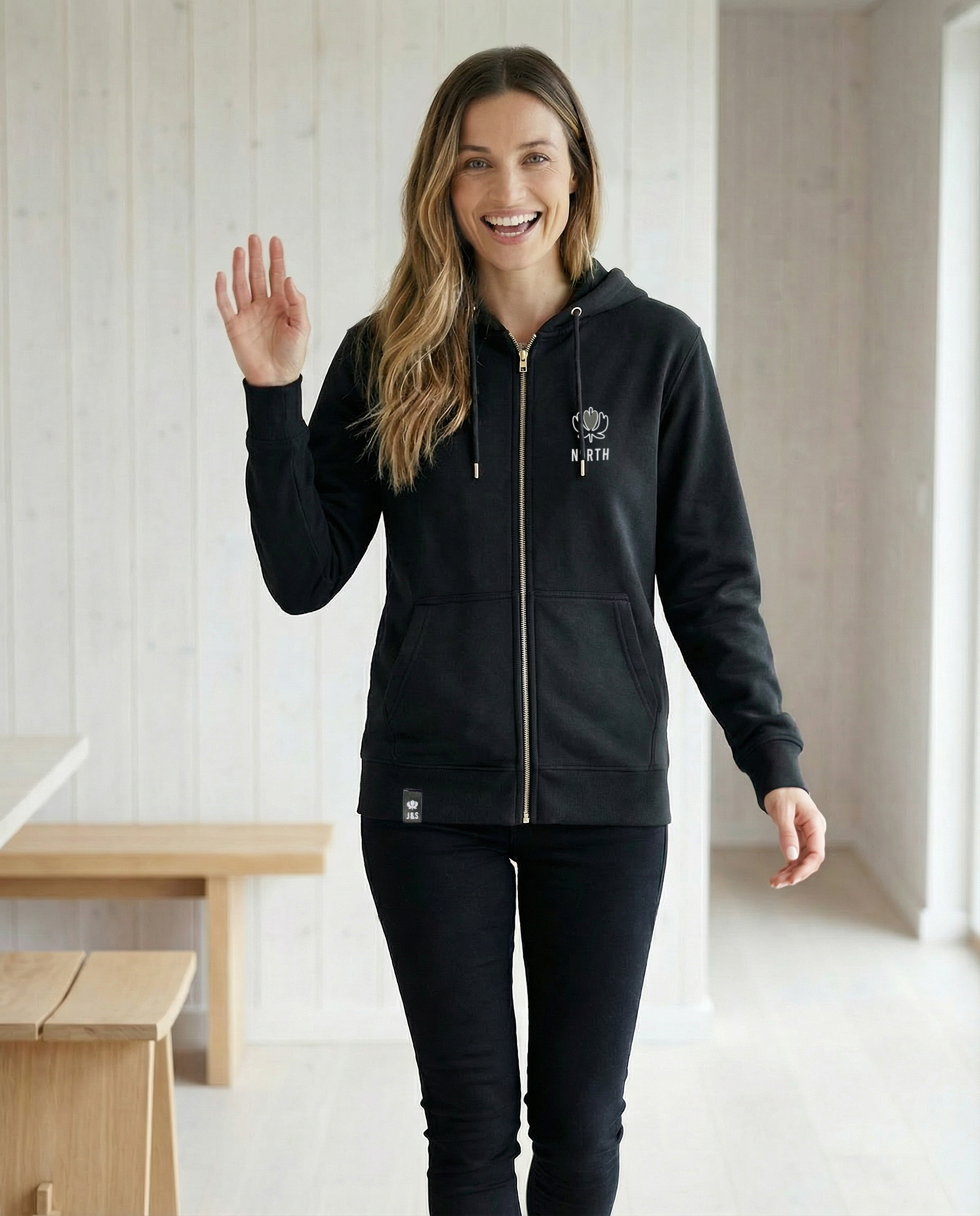 IN LOVE WITH THE NORTH – Hoodiejacke – leicht oversize