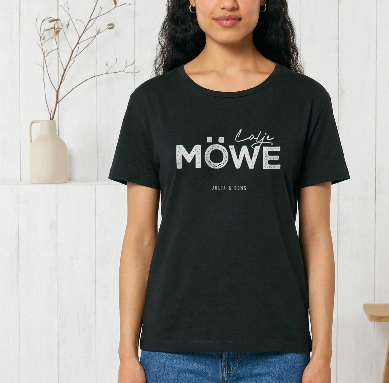 LÜTJE MÖWE – T-Shirt – Damen Lightweight 