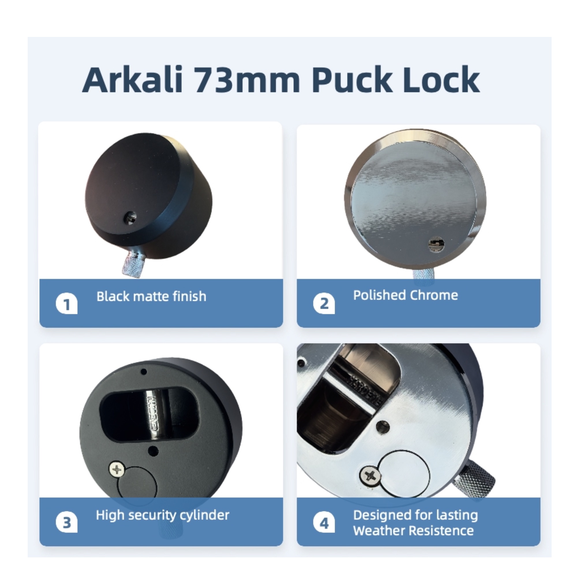Arkali Stainless Steel Trailer Lock Door Lock Unique Design