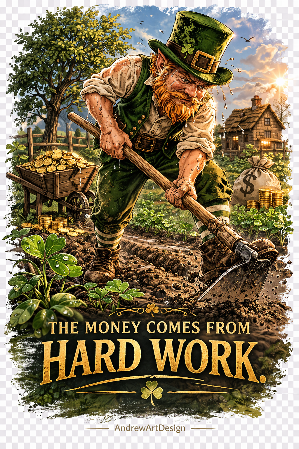 Camiseta Lucky Collection 🍀 – Hard Work