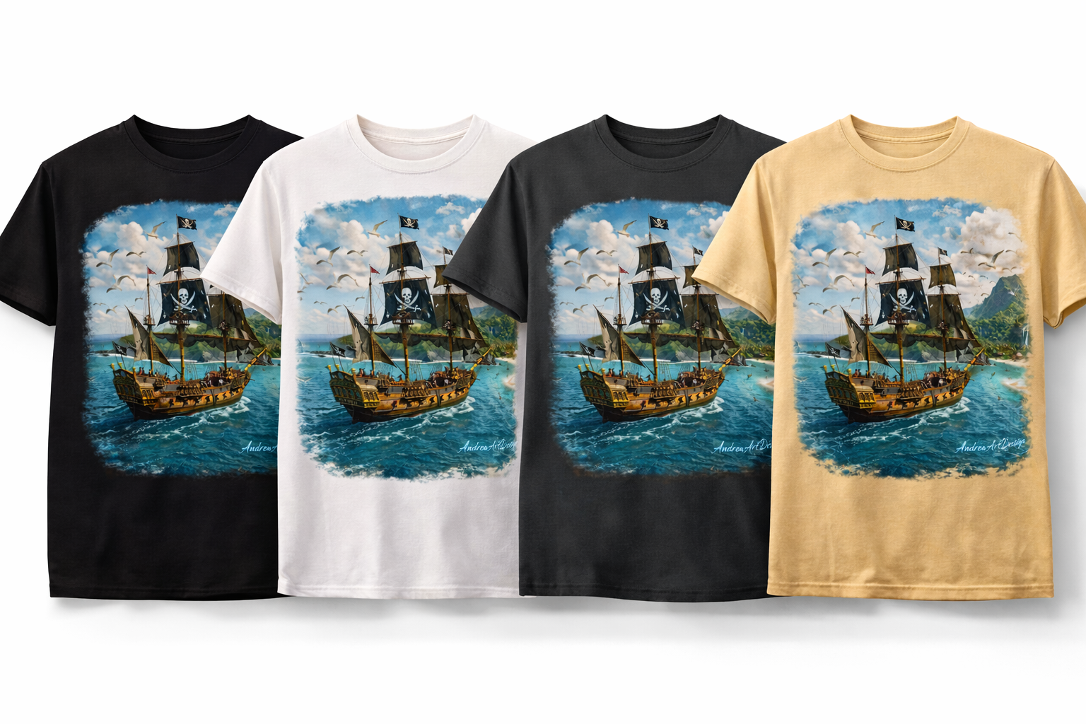 Pirate Treasure Ship Tee – Hidden Paradise Edition 🏴‍☠️🌴