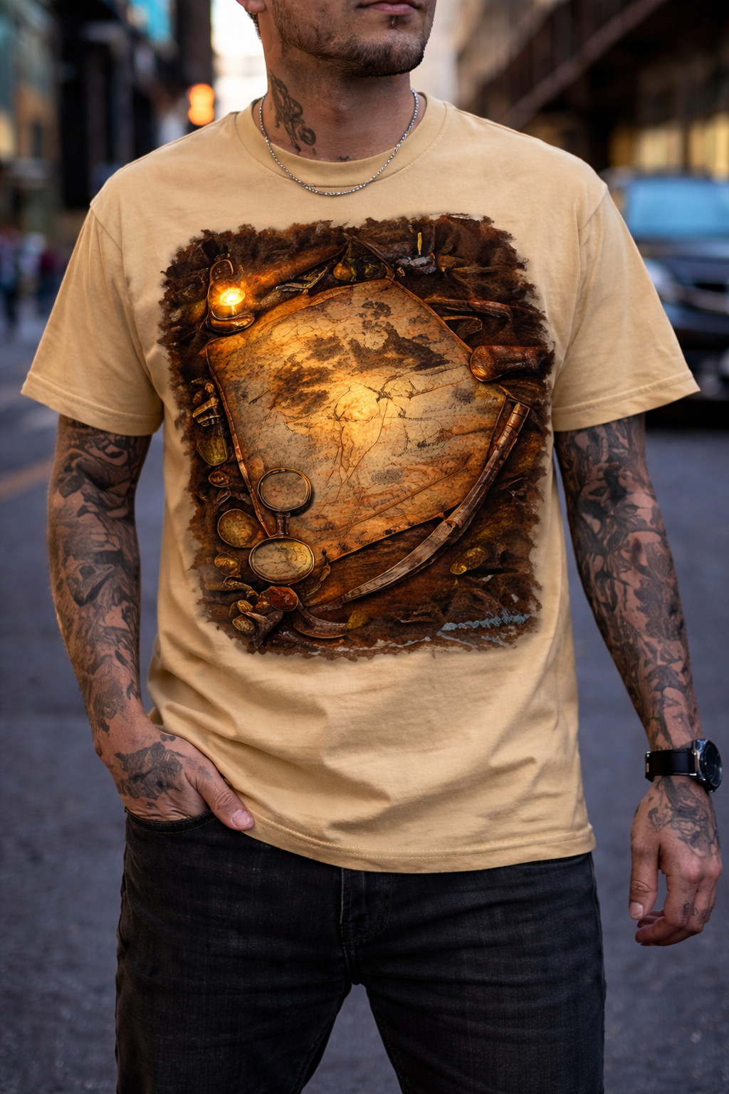 Pirate Treasure Map Tee – Hidden Fortune Edition ☠️