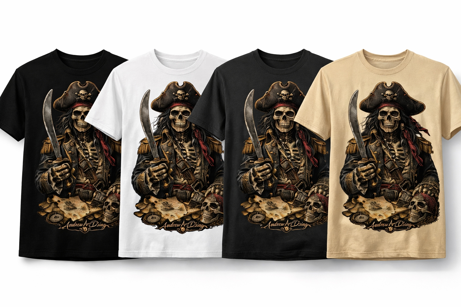 Hidden Fortune Pirate Skull Tee ☠️