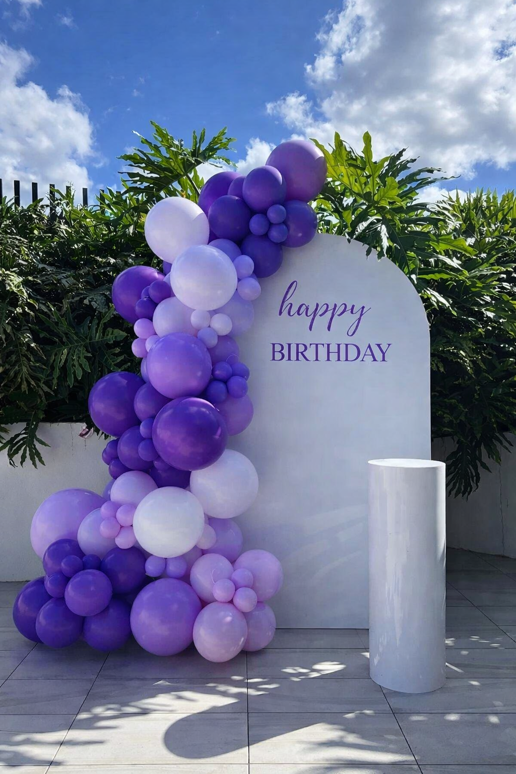 Purple Birthday Balloon Decor