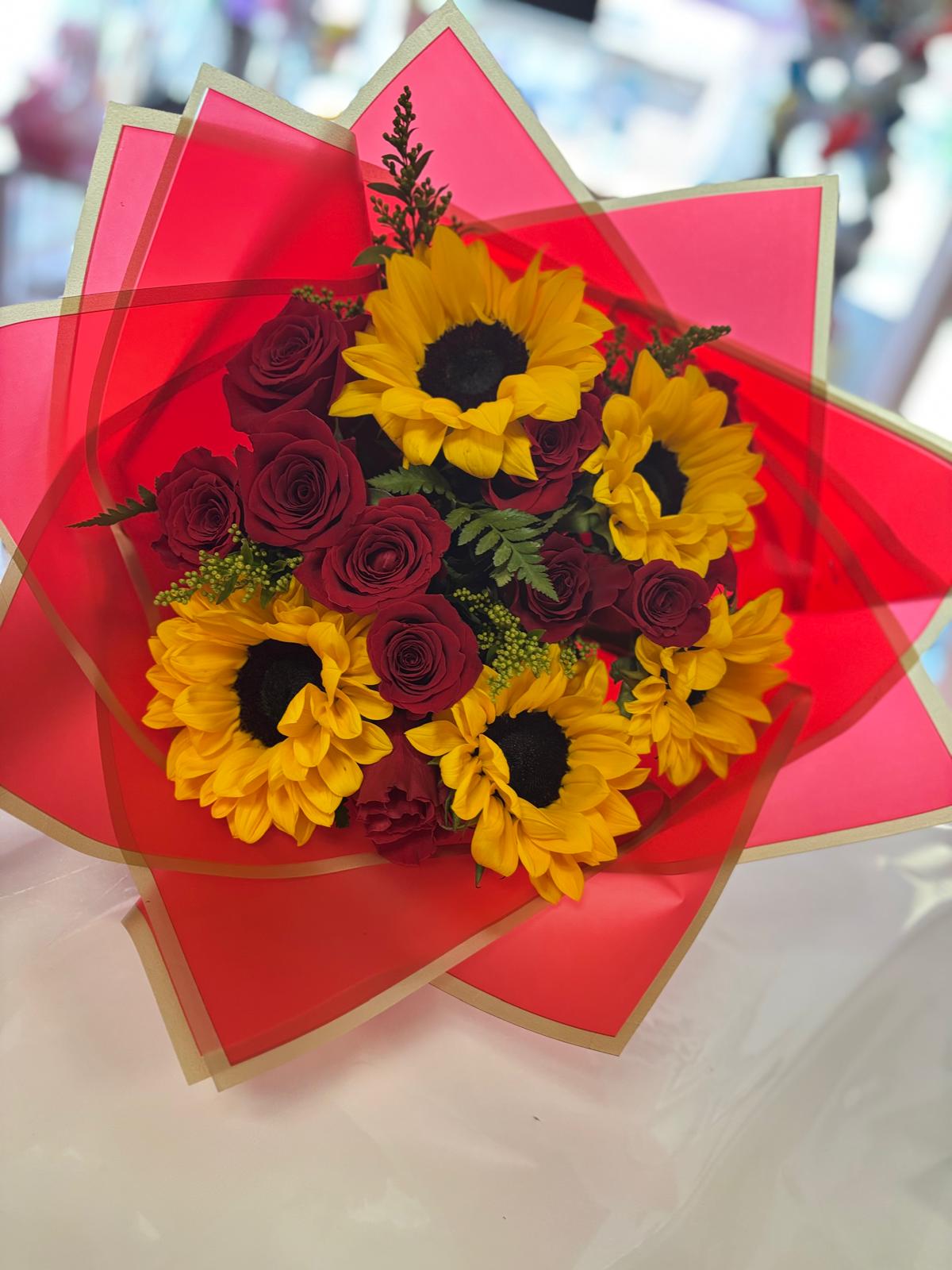 Sunflower & Rose Bouquet