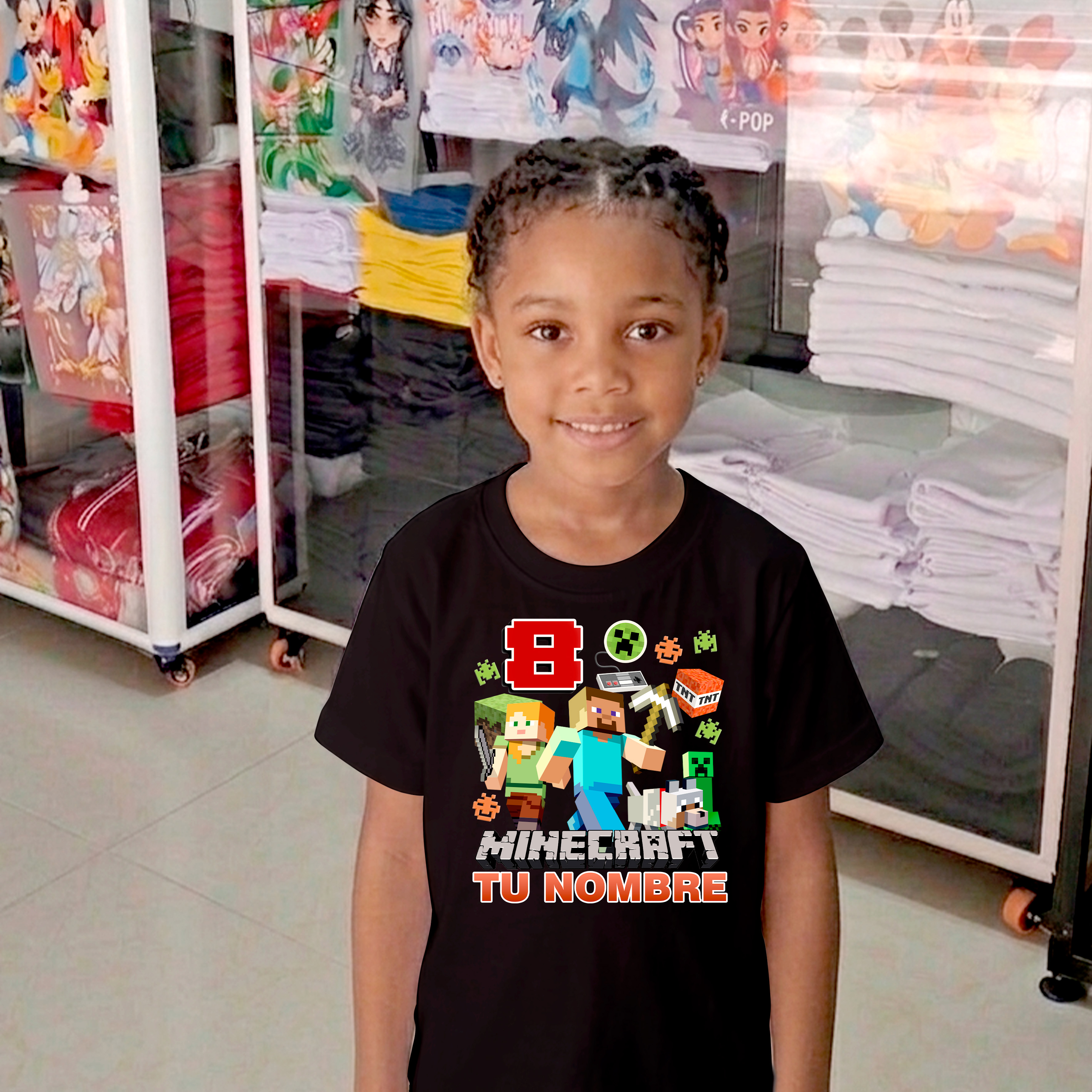 Camiseta Minecraft personalizada