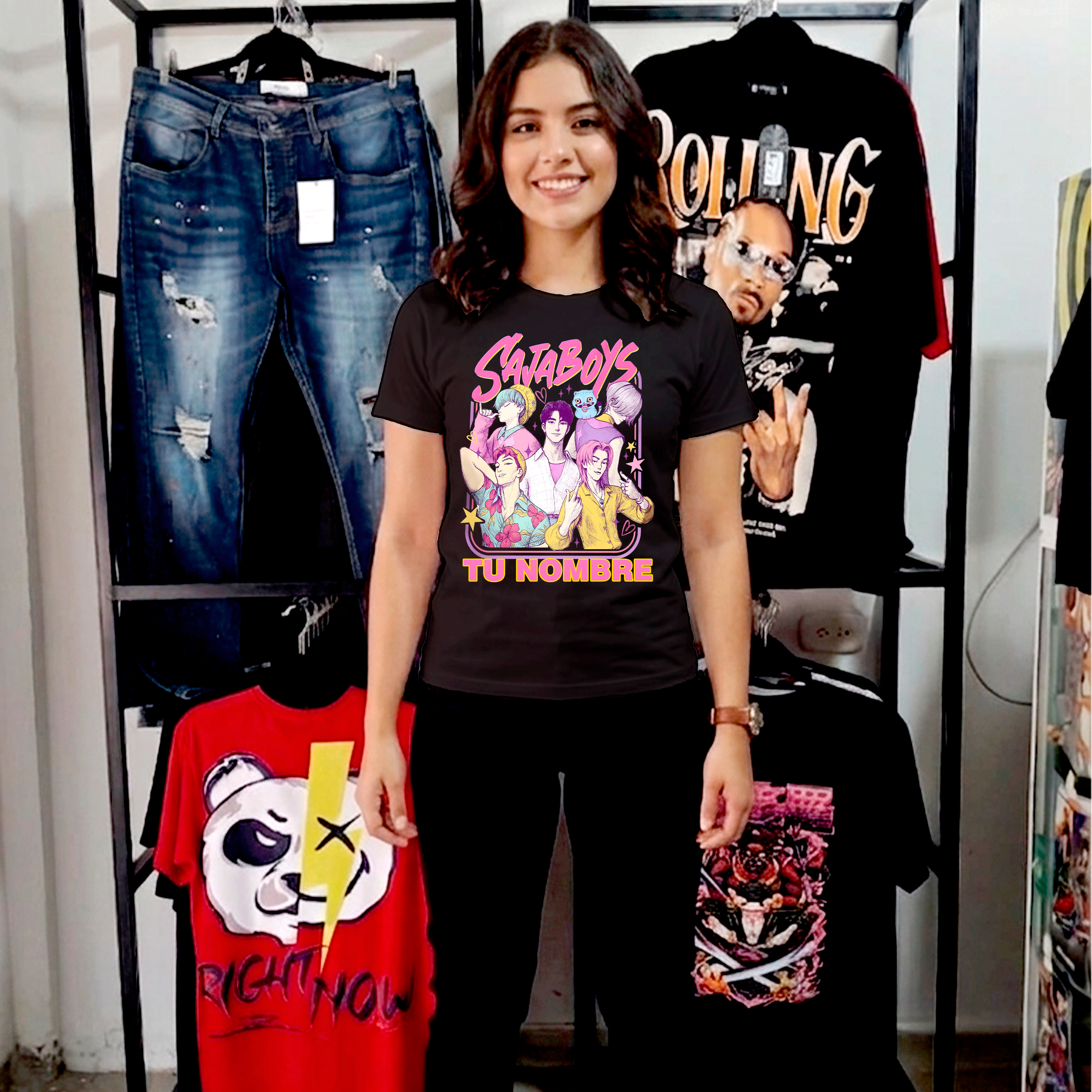 Camiseta K-pop personalizada