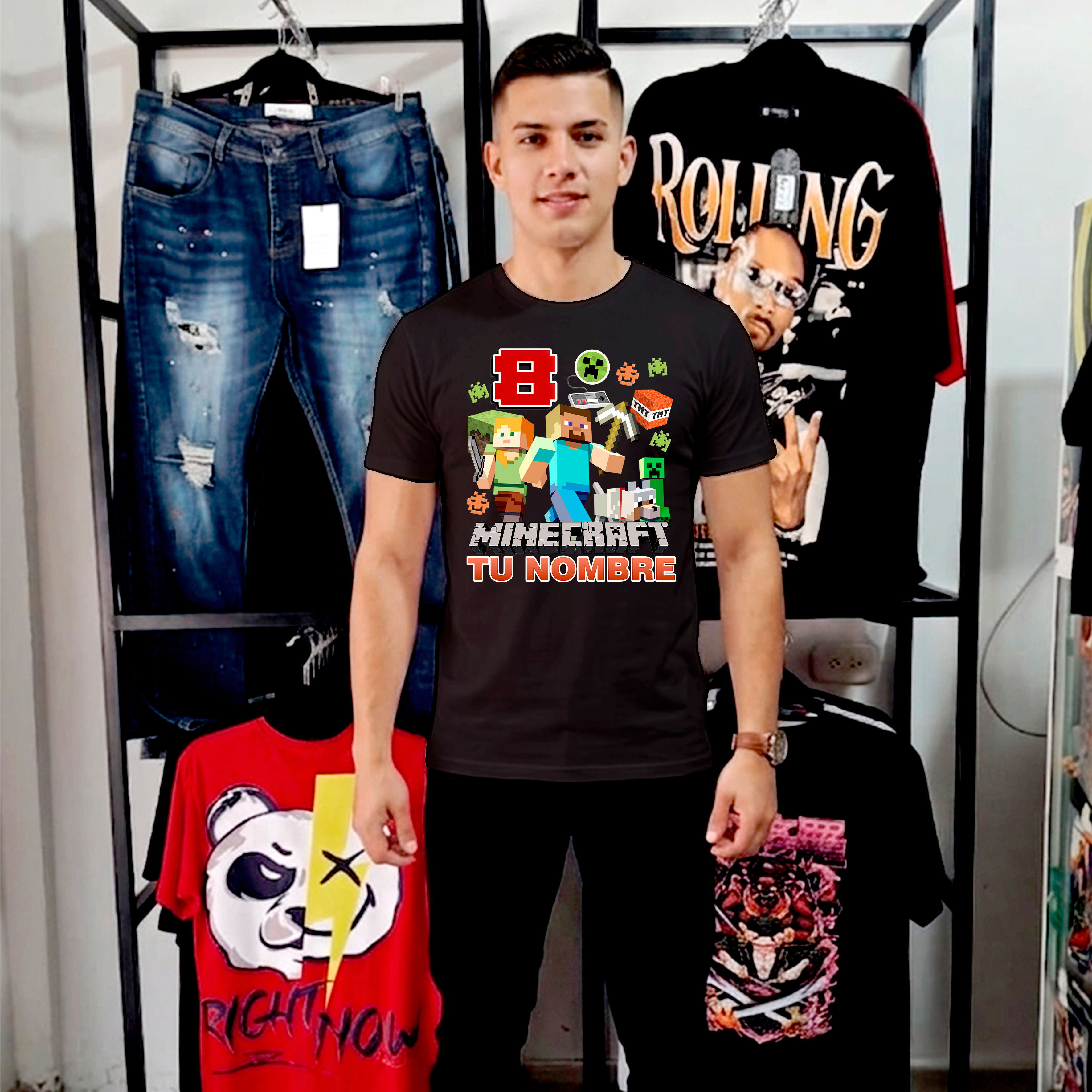 Camiseta Minecraft personalizada