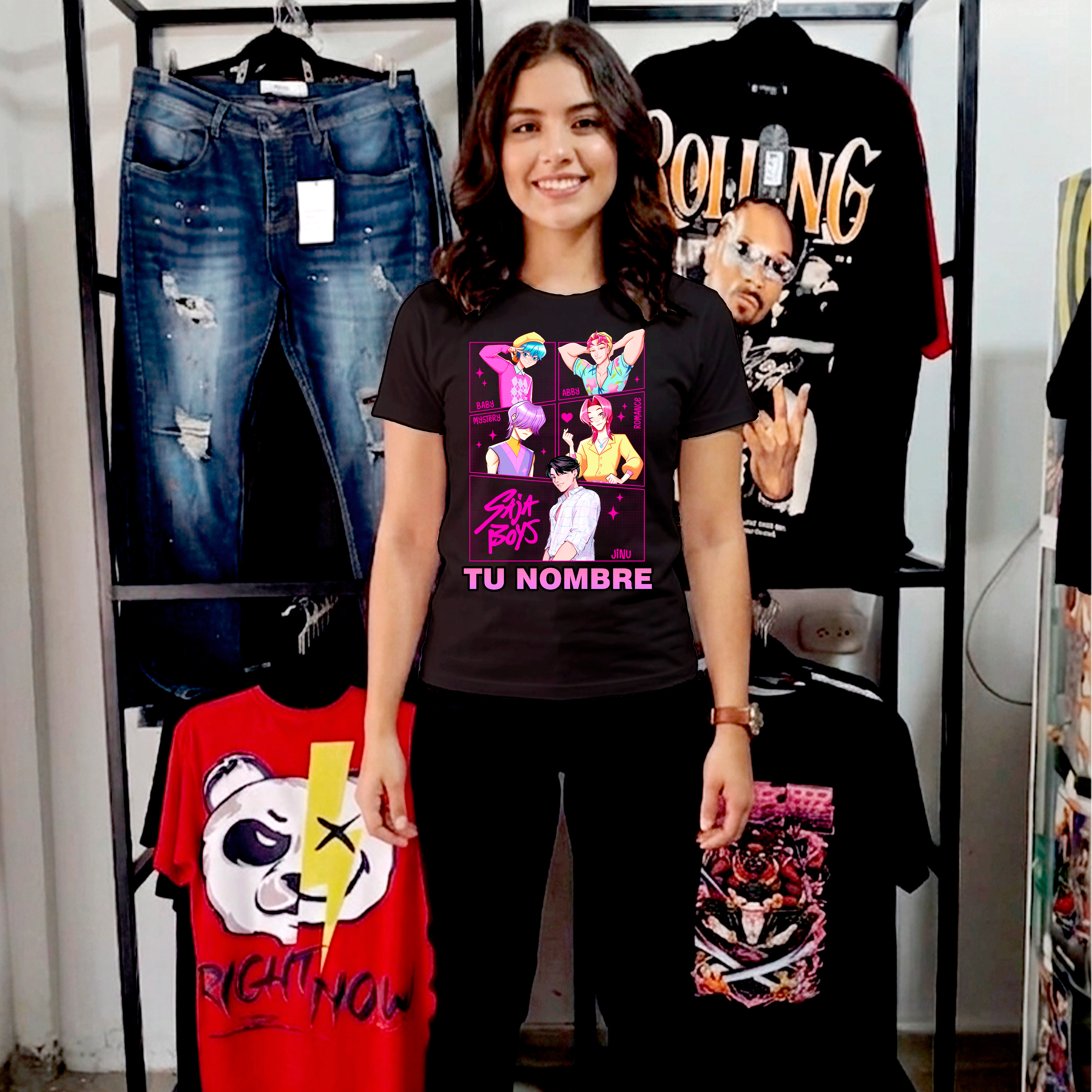 Camiseta K-pop personalizada
