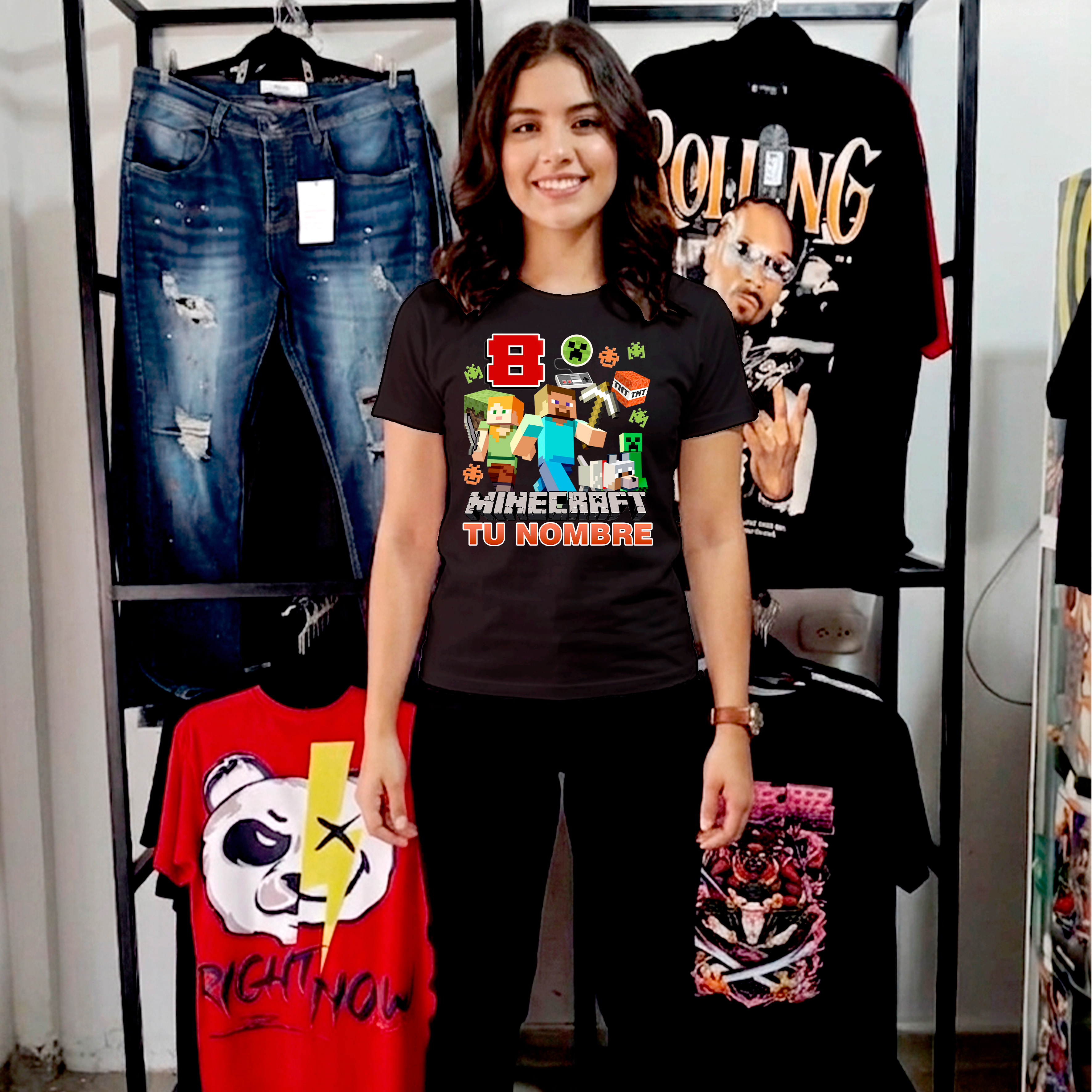 Camiseta Minecraft personalizada