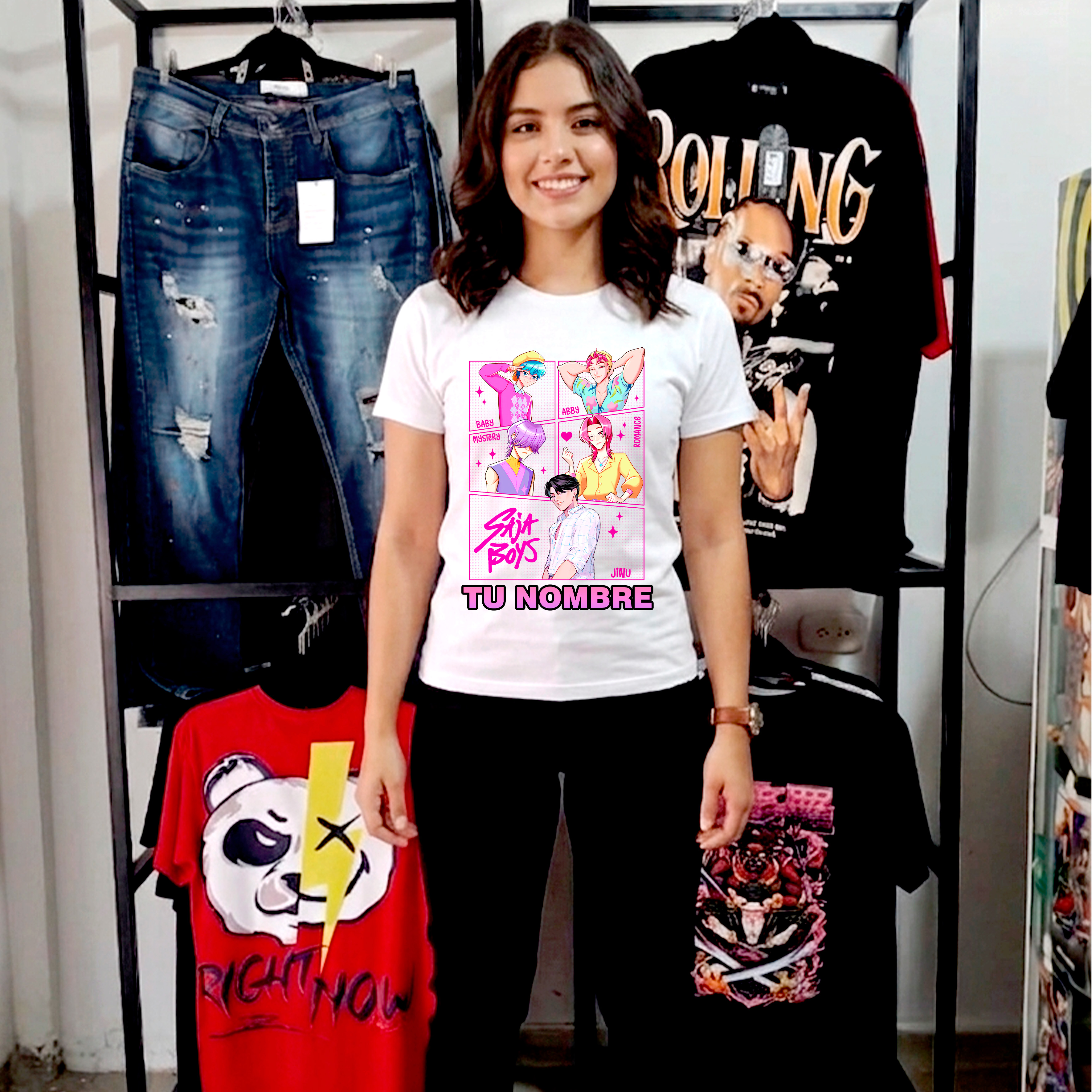 Camiseta K-pop personalizada