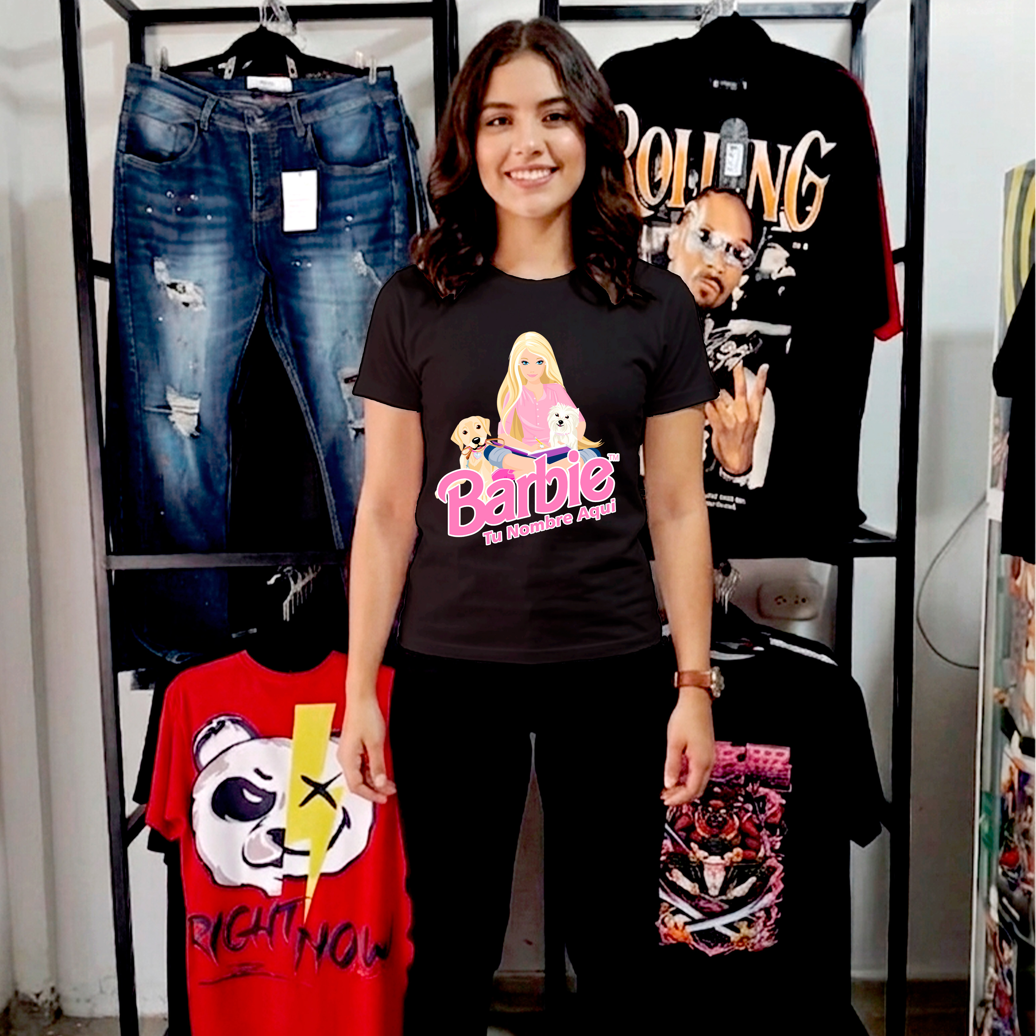 Camiseta Barbie personalizada