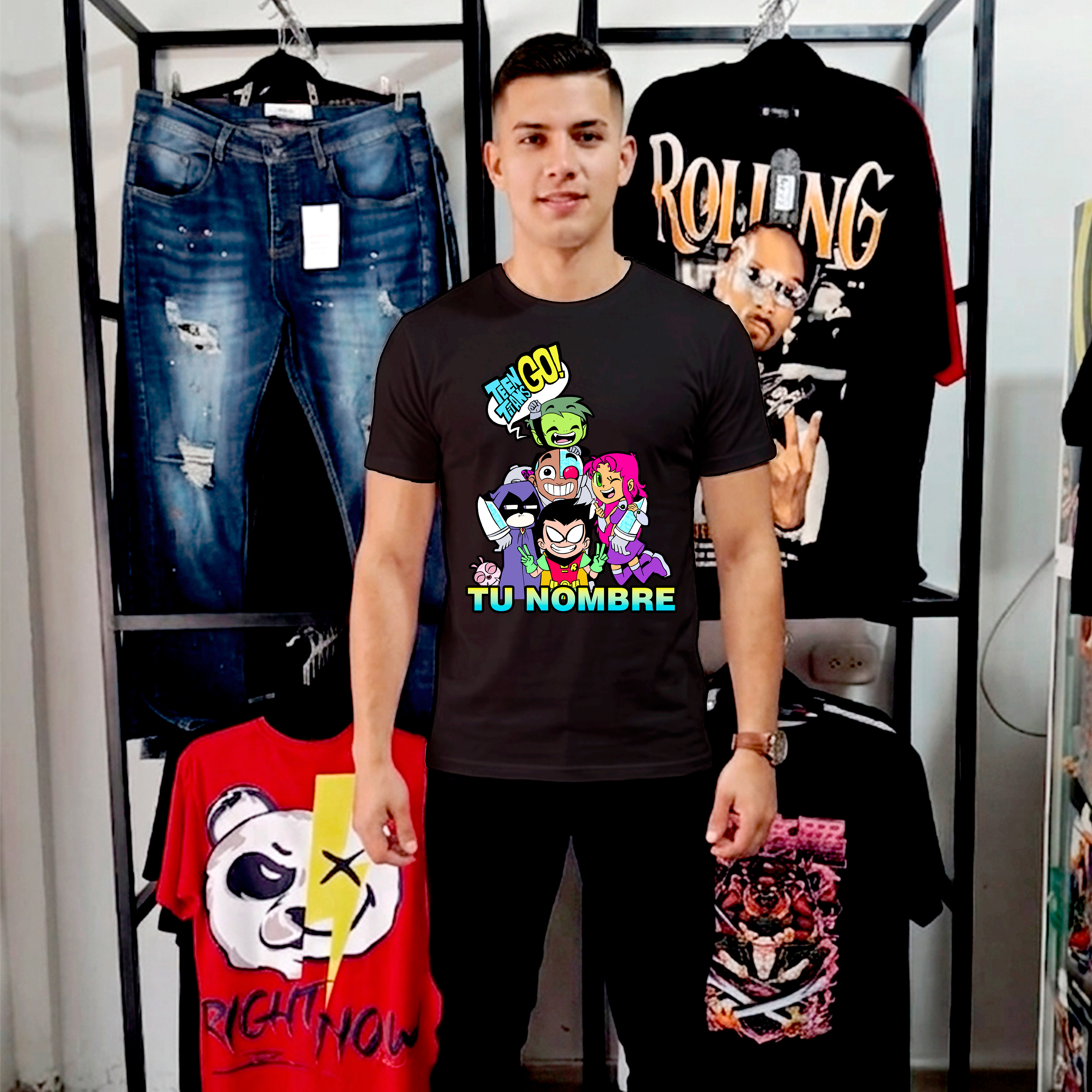 Camiseta los jovenes titanes personalizada