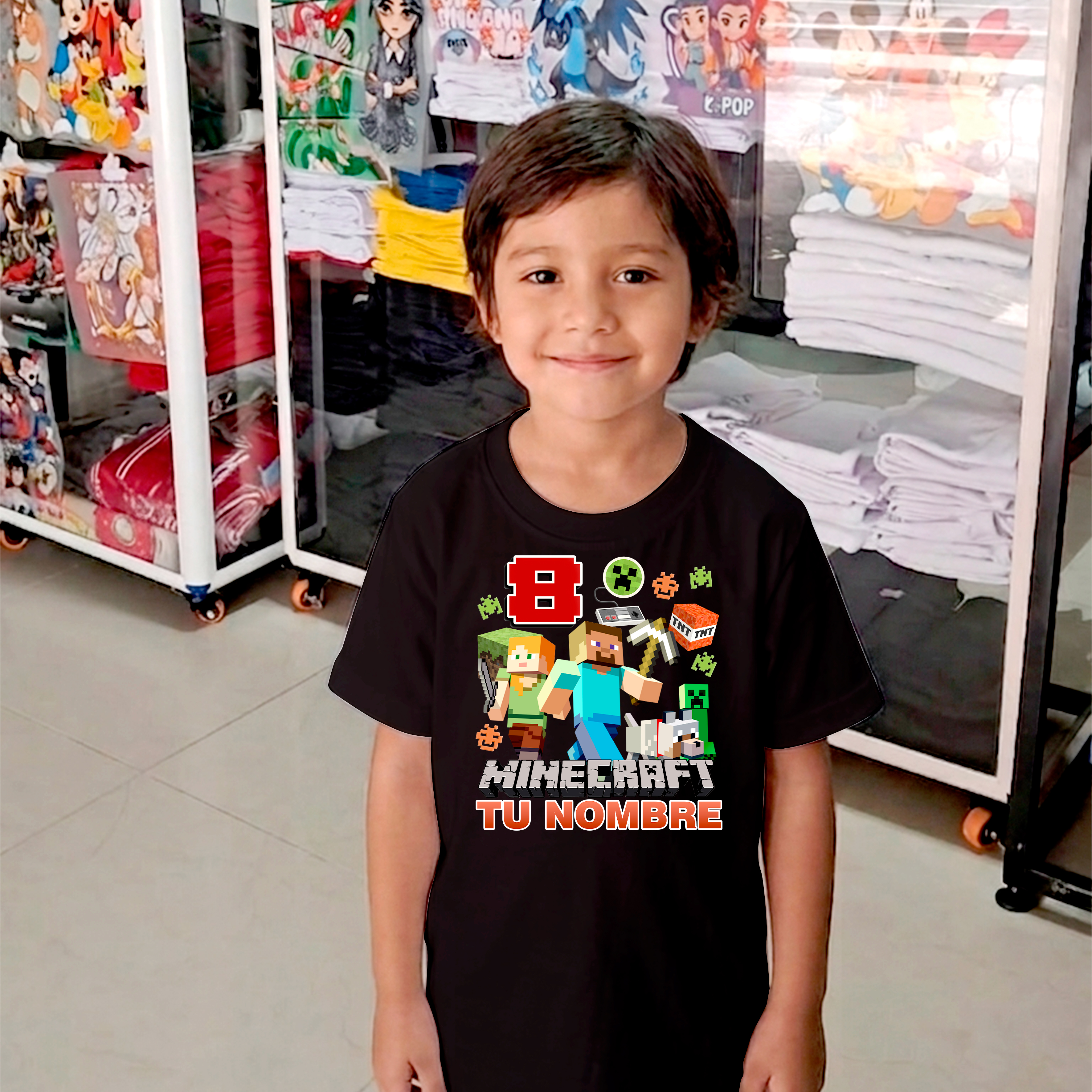 Camiseta Minecraft personalizada