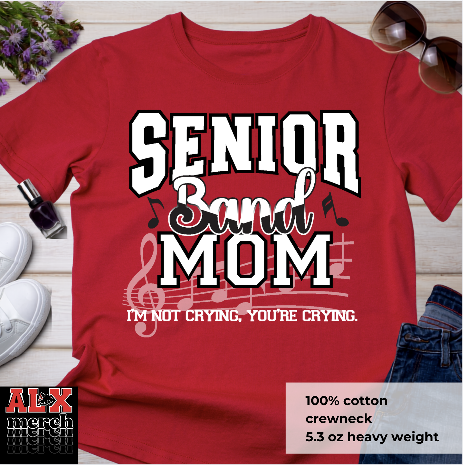 Senior band Mom tee