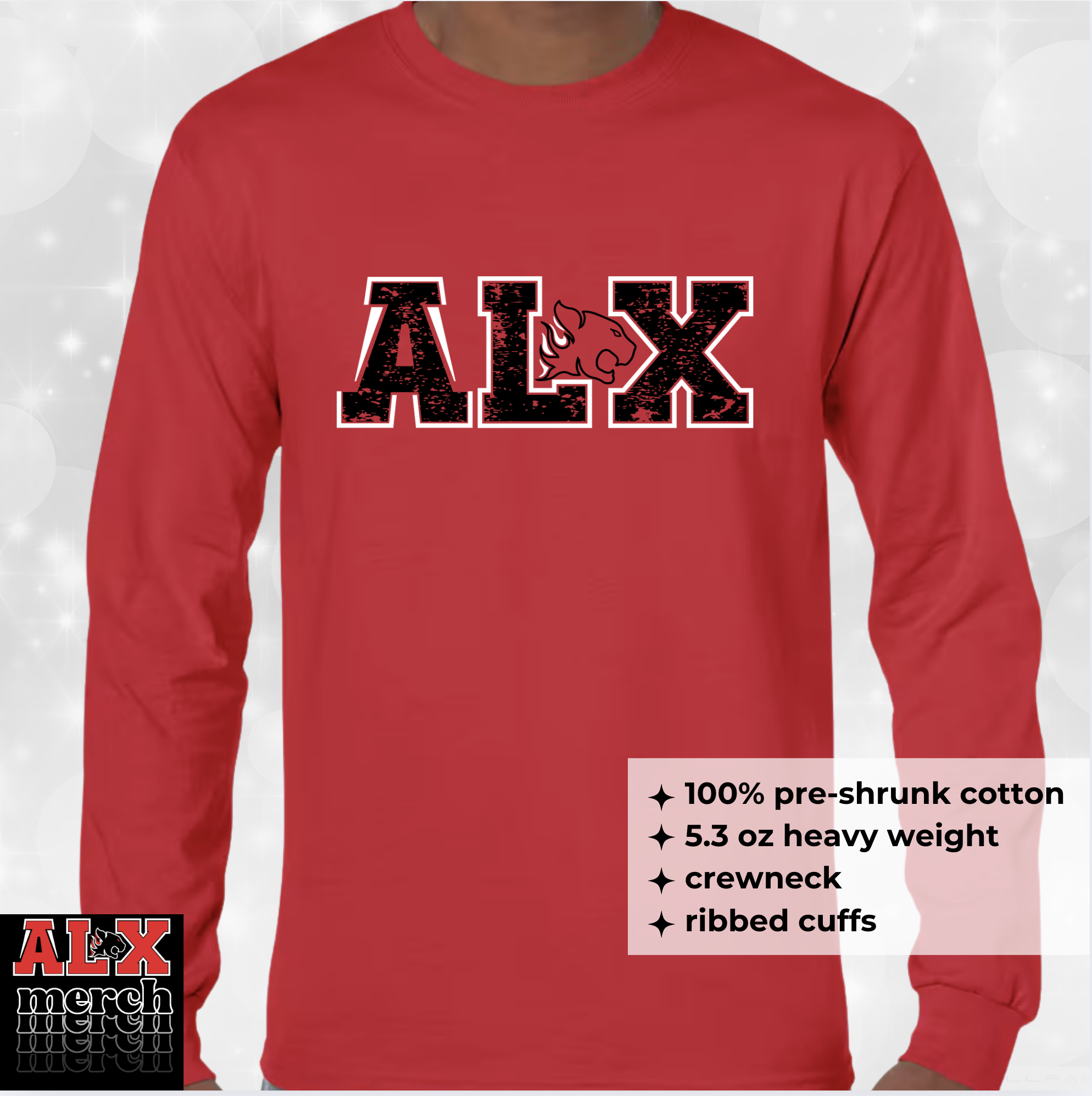 ALX duo logo LS tee