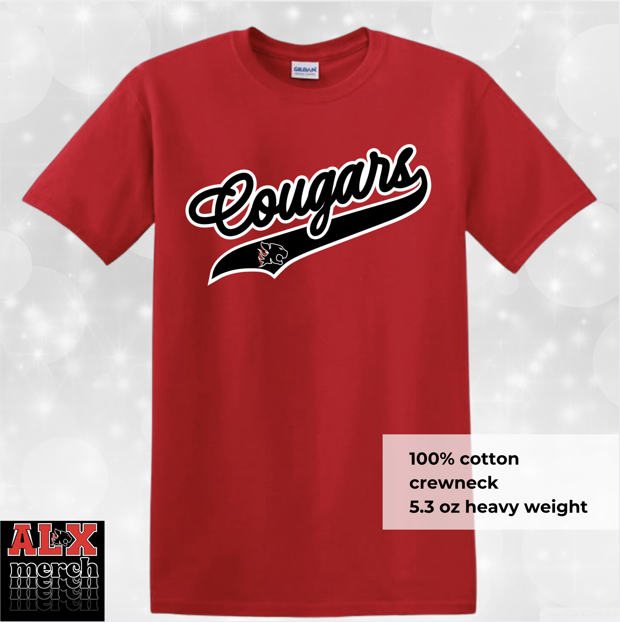 Cougars baseball style tee