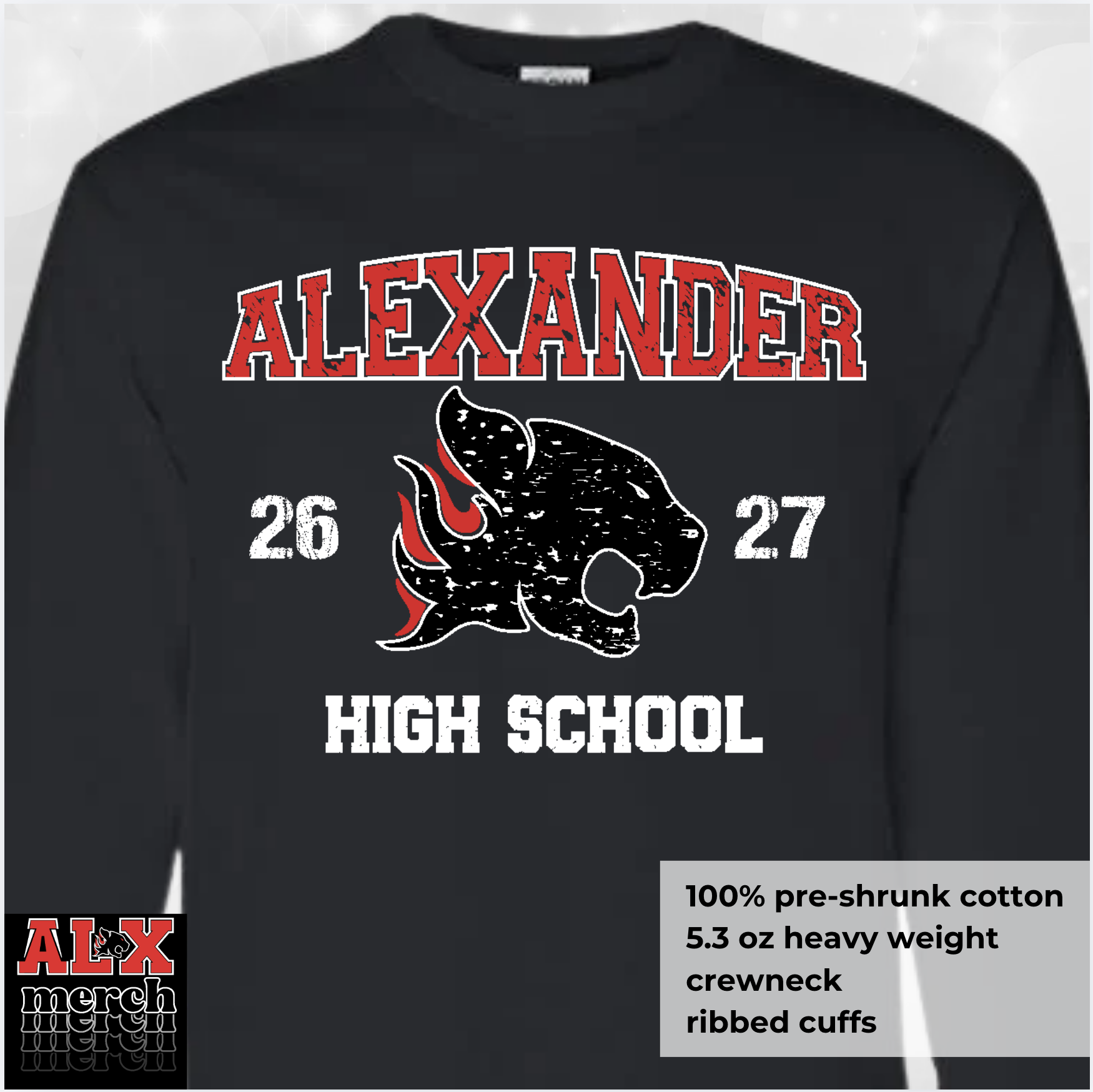 Alexander HS LS tee